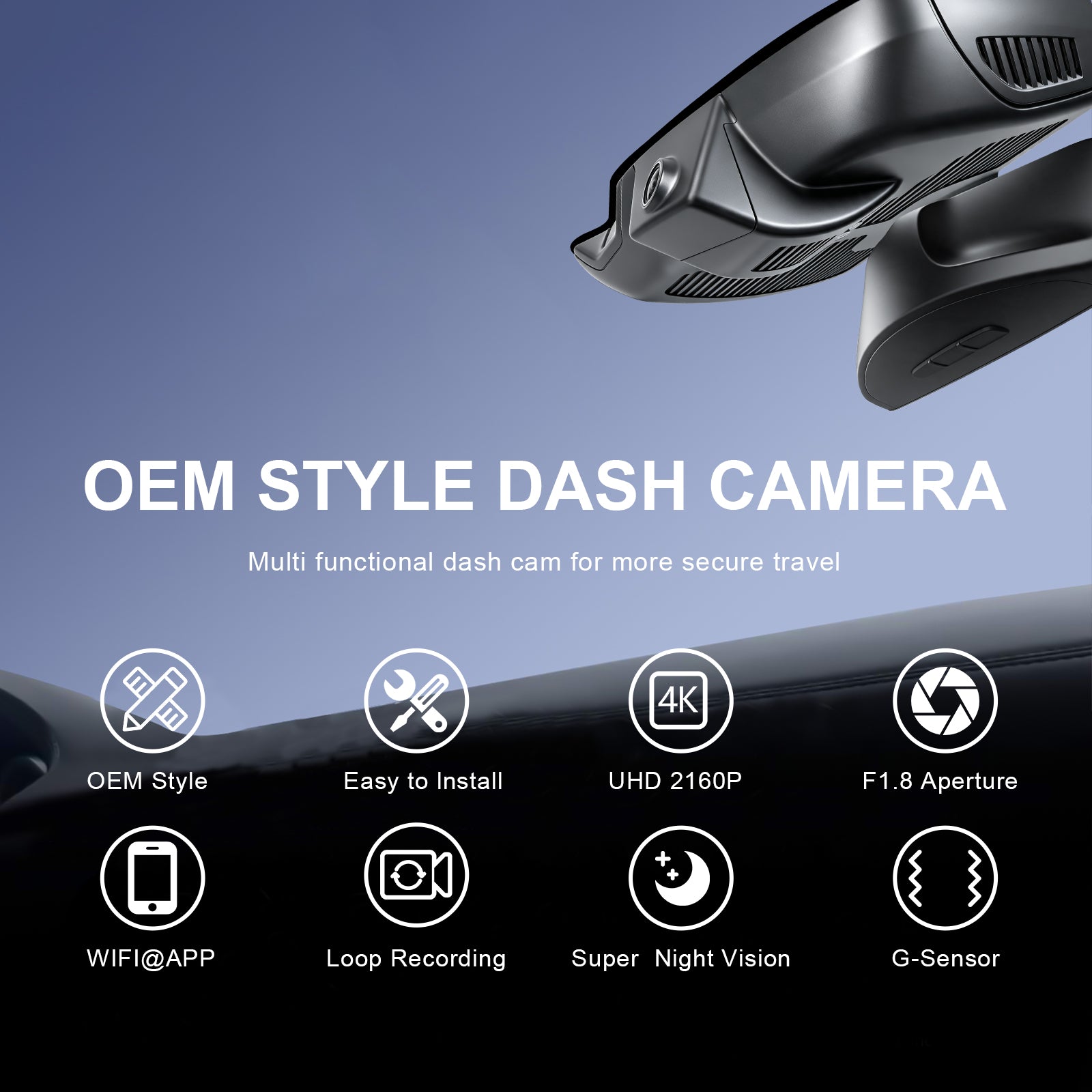 Mangoal Dash Cam for Mercedes-Benz S-Class 2012-2021(Model C)