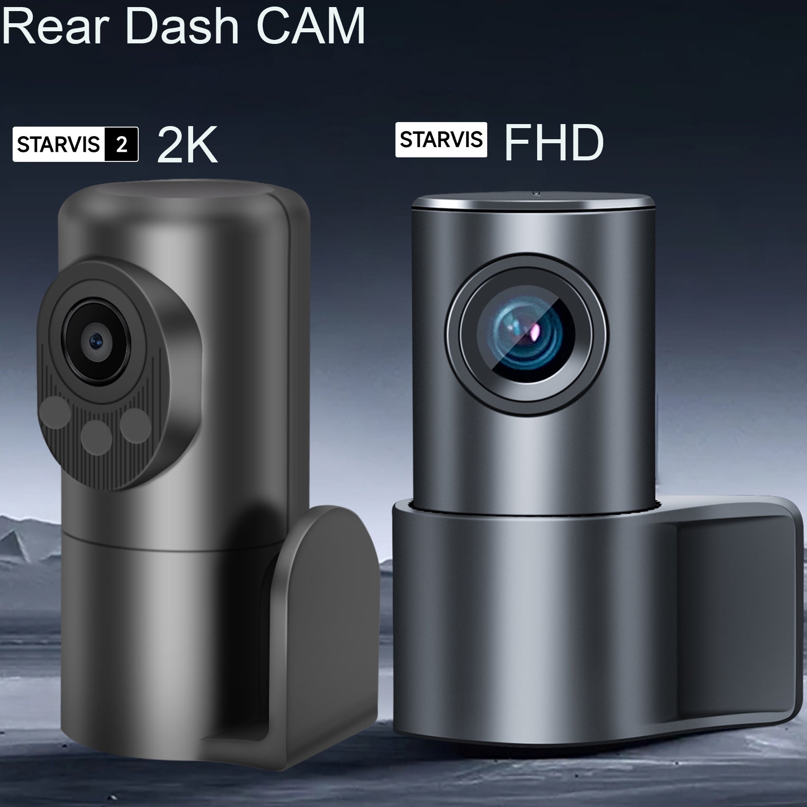 Mangoal Caméra de tableau de bord avant 4K et arrière 1080p pour Ford F150 2013-2024 F250/F350 Super Duty 2015-2024 XLT Lariat King Ranch Tremor Raptor Limited Platinum (modèle B), application et WiFi gratuits, carte 128 Go
