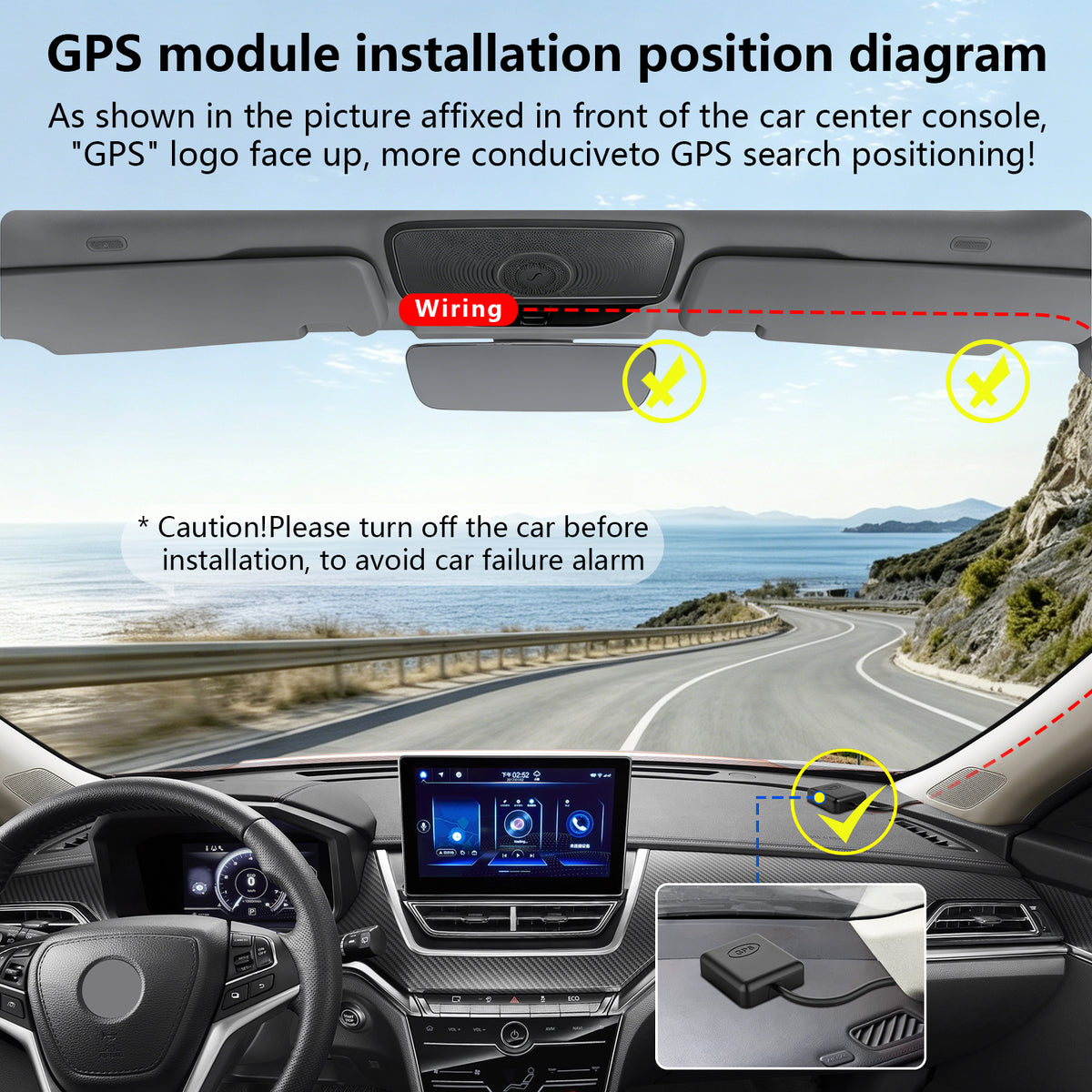 MANGOAL 4K STARVIS 2 Dash Cam (GPS Included) for Ford F150 2021–2026, F250 F350 F450 2023–2026(D)