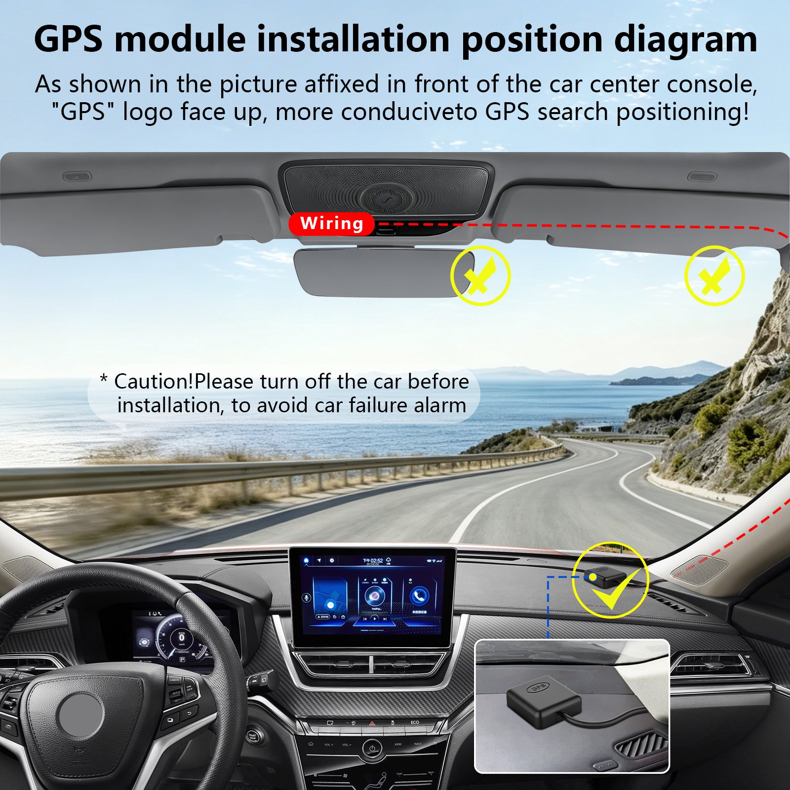 Mangoal Front 4K HDR Dash Cam STARVIS 2 for Ford Taurus 2013-2019(Model A)