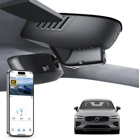 MANGOAL Dash Cam (GPS Included) for Volvo S60 V60 2023–2026 B5 B6 T5 T8 (Model B)
