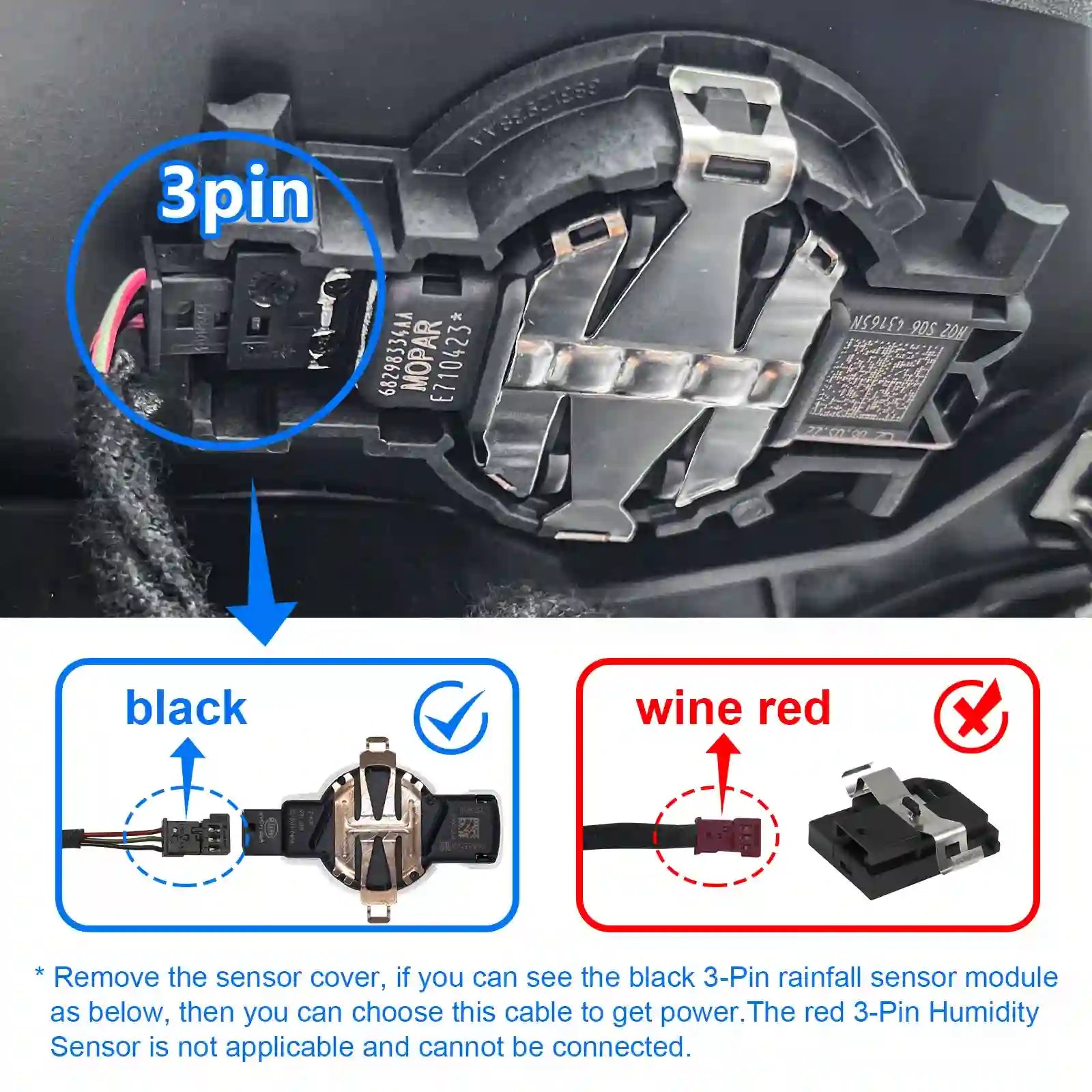best 3 channel dash cam 3pin adapter black and wine red 
