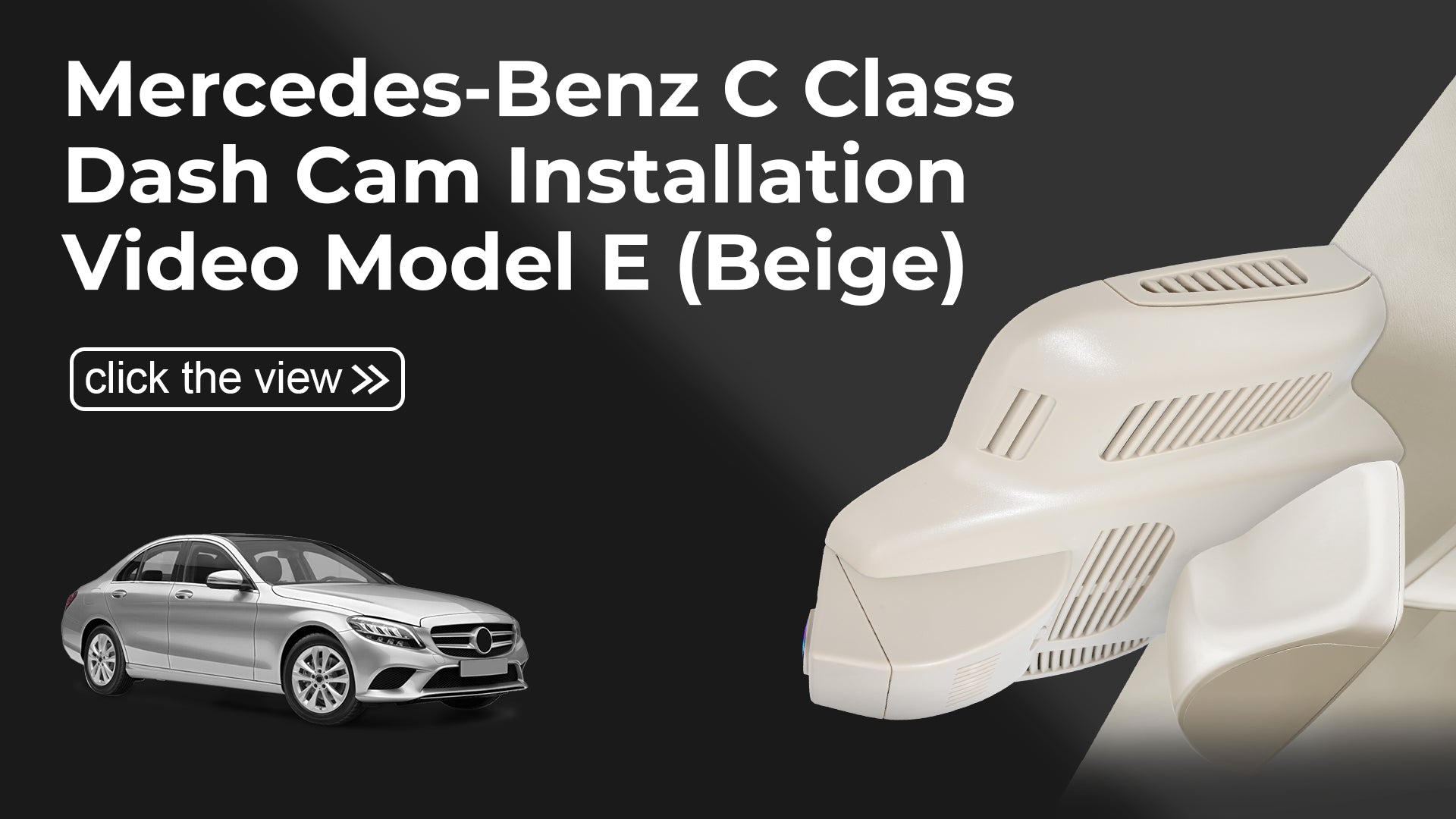 Load video: Mangoal Front 4K HDR Dash Cam STARVIS 2 for Mercedes-Benz C-Class Gen4 W/S/C/A 205 2015-2021(Model E Beige)