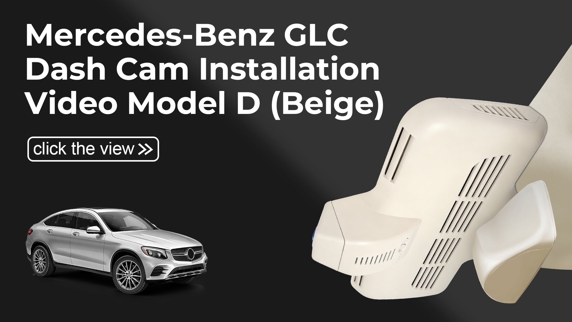 Load video: Mangoal Front 4K HDR Dash Cam STARVIS 2 for Mercedes-Benz GLC Gen1 X253/C253 2016-2020(Model D Beige)