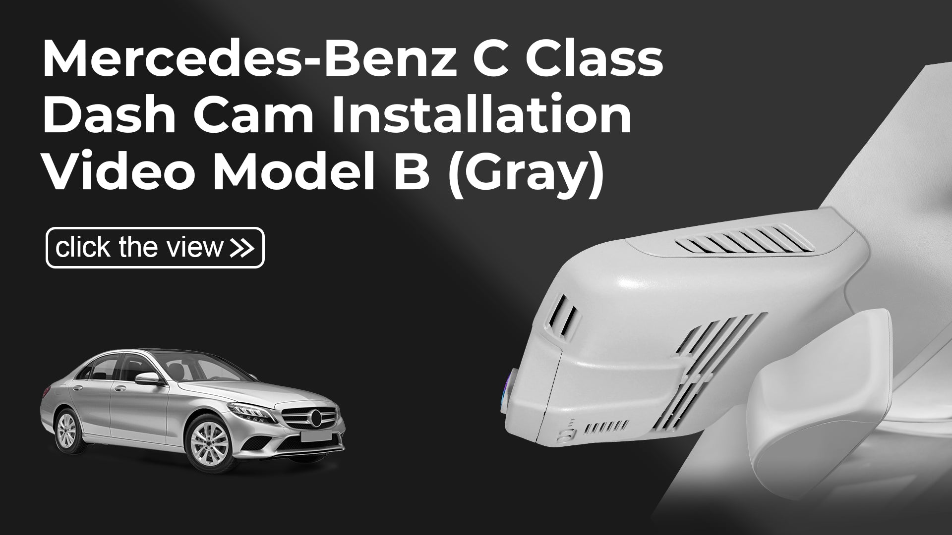 Load video: Mangoal Front 4K &amp; Rear 2K HDR Dash Cam, Dual STARVIS 2, for Mercedes-Benz C-Class Gen4 W/S/C/A 205 2015-2021(Model B Gray)