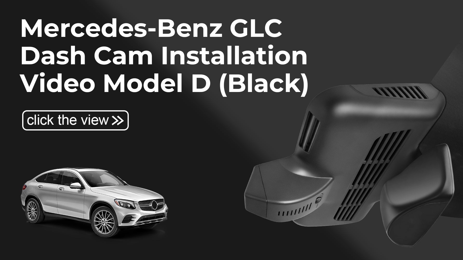 Load video: Mangoal Front 4K HDR Dash Cam STARVIS 2 for Mercedes-Benz GLC Gen1 X253/C253 2016-2020(Model D Black)