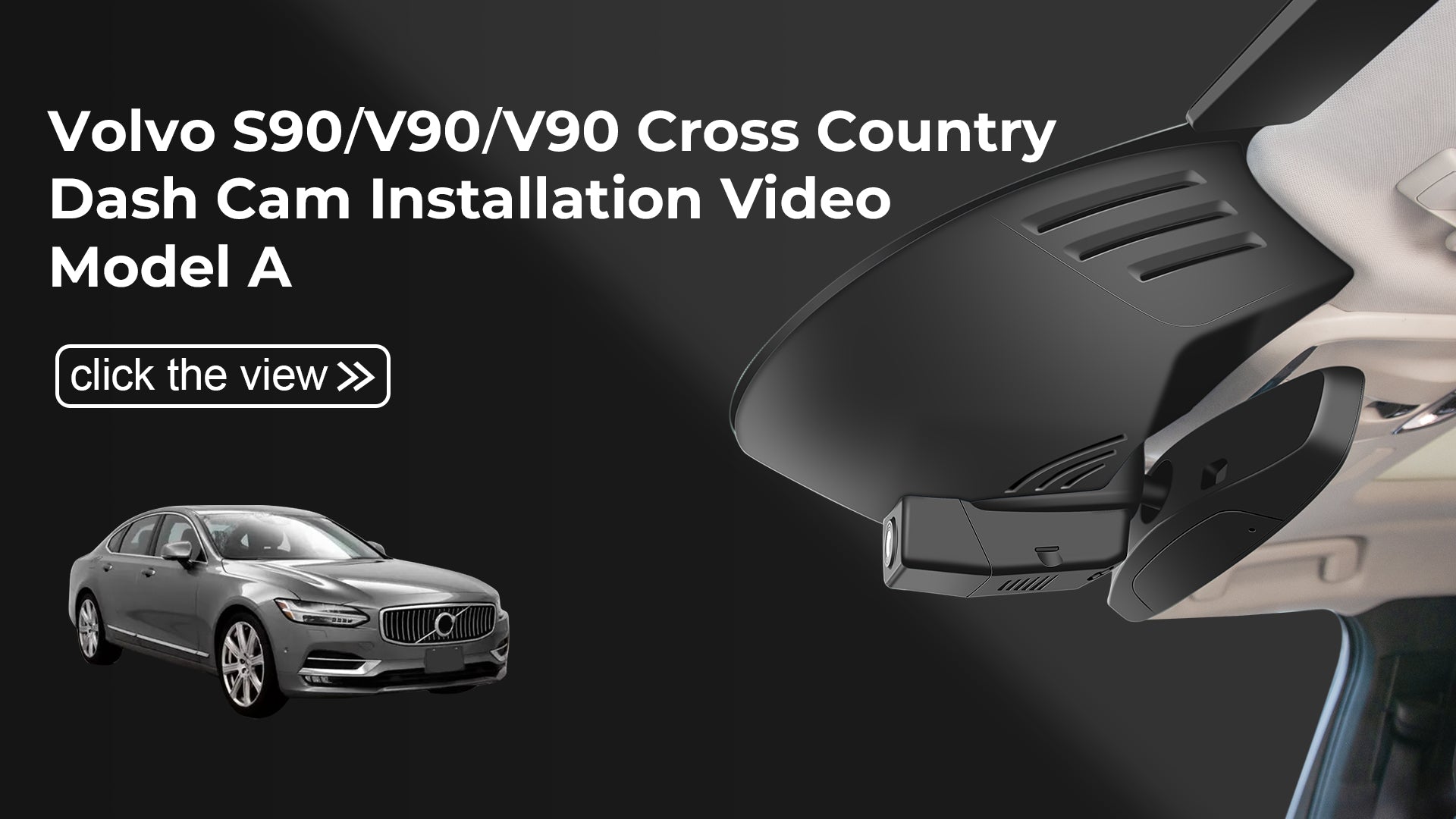 Load video: Mangoal Front 4K HDR Dash Cam STARVIS 2 for Volvo S90 &amp; V90 Cross Country &amp; V90 2017-2021 (Model A)