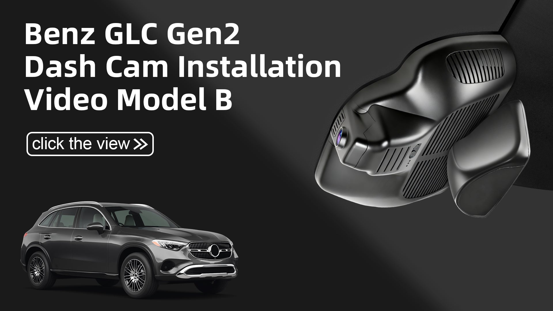 Load video: Mangoal Front 4K HDR Dash Cam STARVIS 2 for Mercedes-Benz GLC Gen2 X254/C254 2021-2026(Model B)
