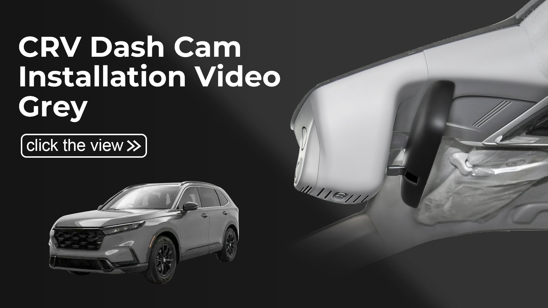 Load video: Mangoal Front 4K HDR Dash Cam STARVIS 2 for Honda Gen6 CR-V &amp; CR-V Hybrid 2023-2026 (Model B Gray)