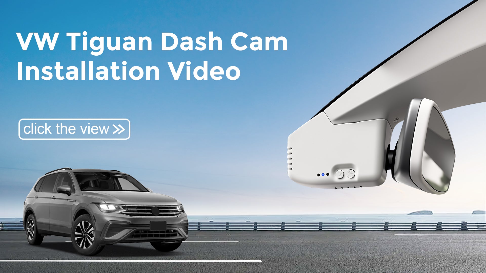 Load video: Mangoal Front 4K HDR Dash Cam STARVIS 2 for Volkswagen Tiguan 2018-2024 Gen2 AD/BW (Model B Gray)