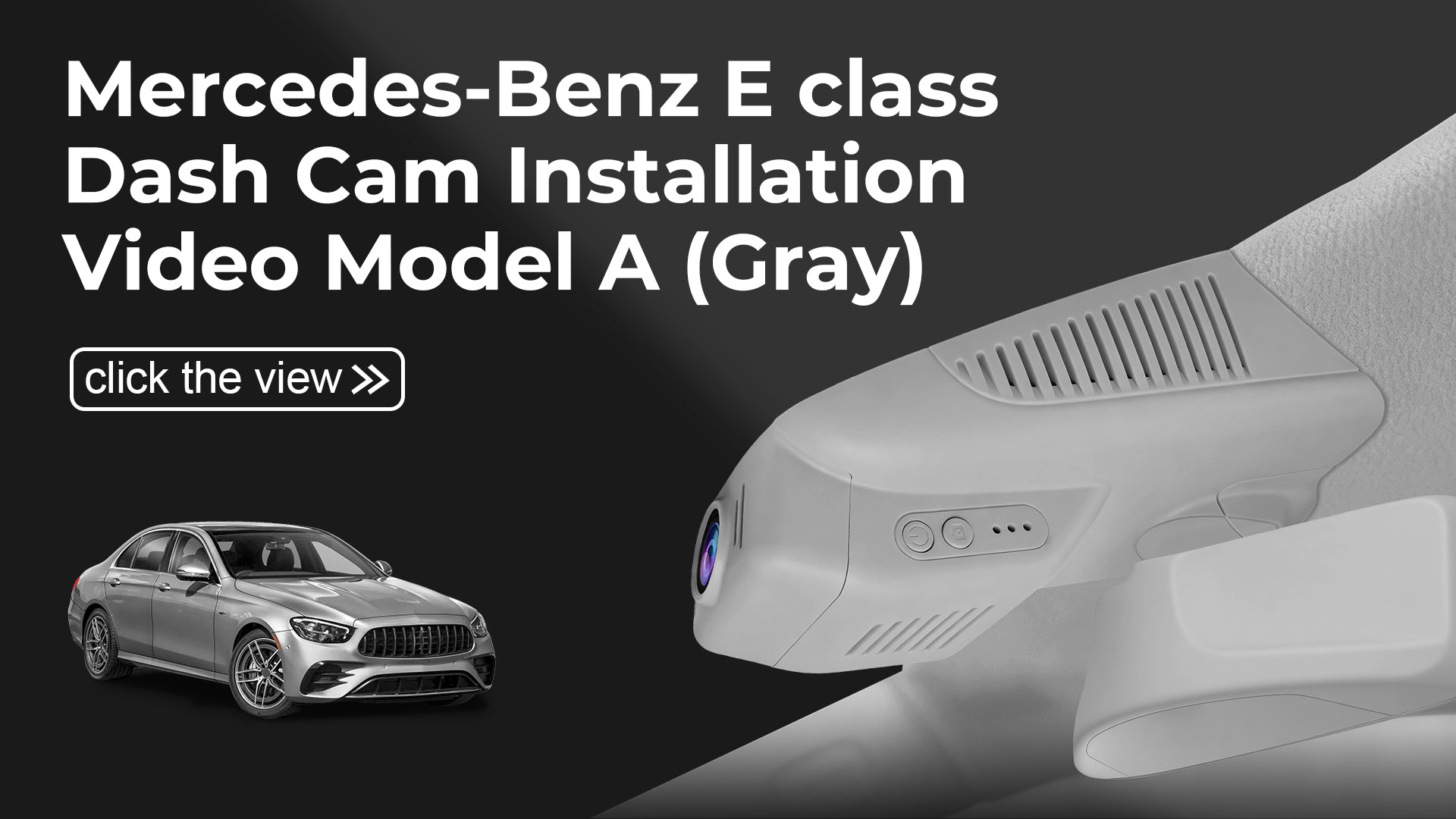Load video: Mangoal Front 4K HDR Dash Cam STARVIS 2 for Mercedes-Benz W213 Gen5 E-Class 2017-2023 &amp; E53 E63 AMG 2018-2024(Model A Gray)