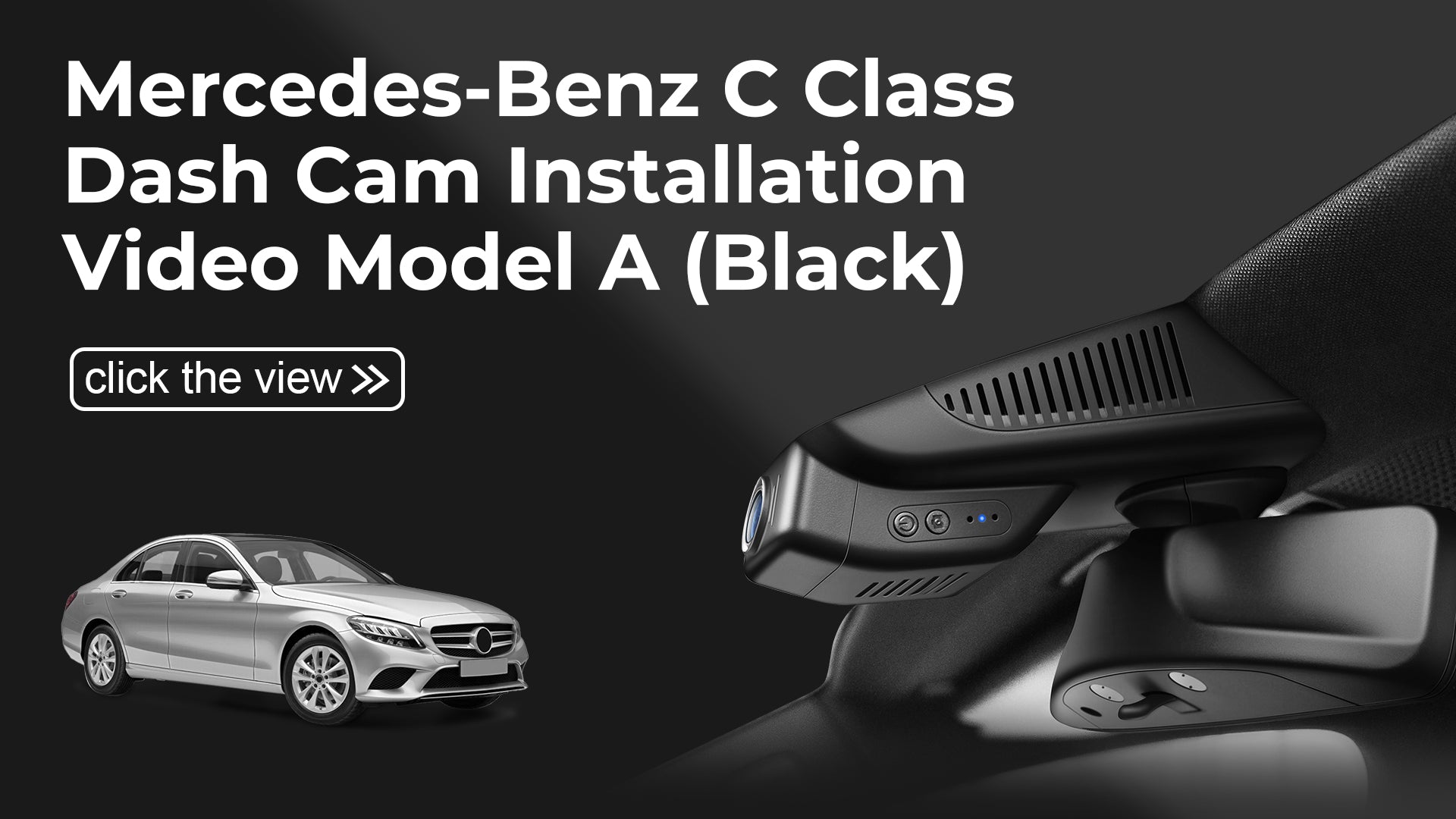 Charger la vidéo : Mangoal Front 4K &amp; Rear 2K HDR Dash Cam, Dual STARVIS 2, for Mercedes-Benz C-Class Gen4 W/S/C/A 205 2015-2021(Model A Black)