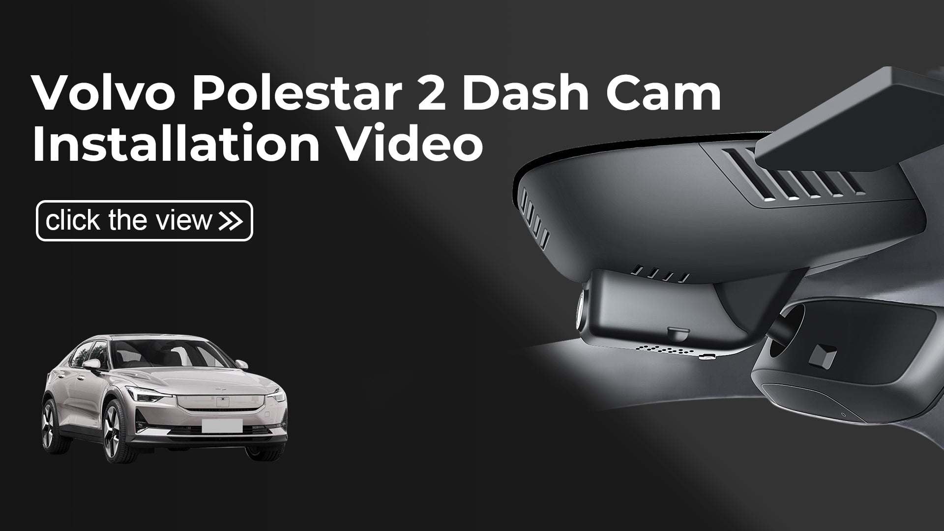 Load video: Mangoal Front 4K HDR Dash Cam STARVIS 2 for Volvo Polestar 2, 2021-2024