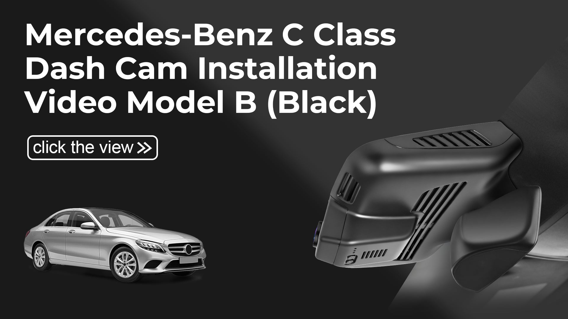Load video: Mangoal Front 4K &amp; Rear 2K HDR Dash Cam, Dual STARVIS 2, for Mercedes-Benz C-Class Gen4 W/S/C/A 205 2015-2021(Model B Black)