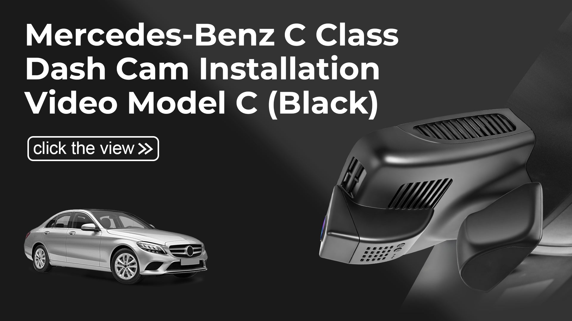 Charger la vidéo : Mangoal Front 4K &amp; Rear 2K HDR Dash Cam, Dual STARVIS 2, for Mercedes-Benz C-Class Gen4 W/S/C/A 205 2015-2021(Model C Black)