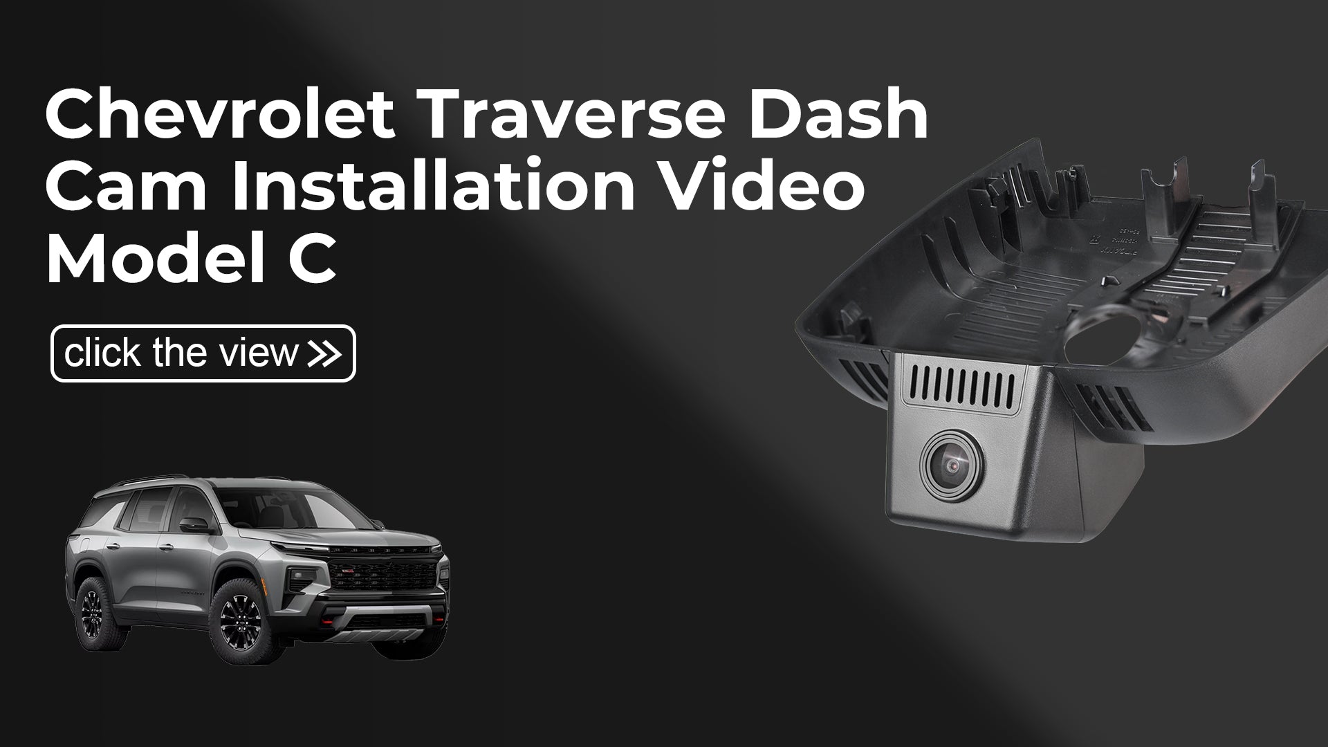 Load video: Mangoal Front 4K &amp; Rear 2K HDR Dash Cam, Dual STARVIS 2 for Chevy 3rd Gen Traverse 2024-2026 (Model C)