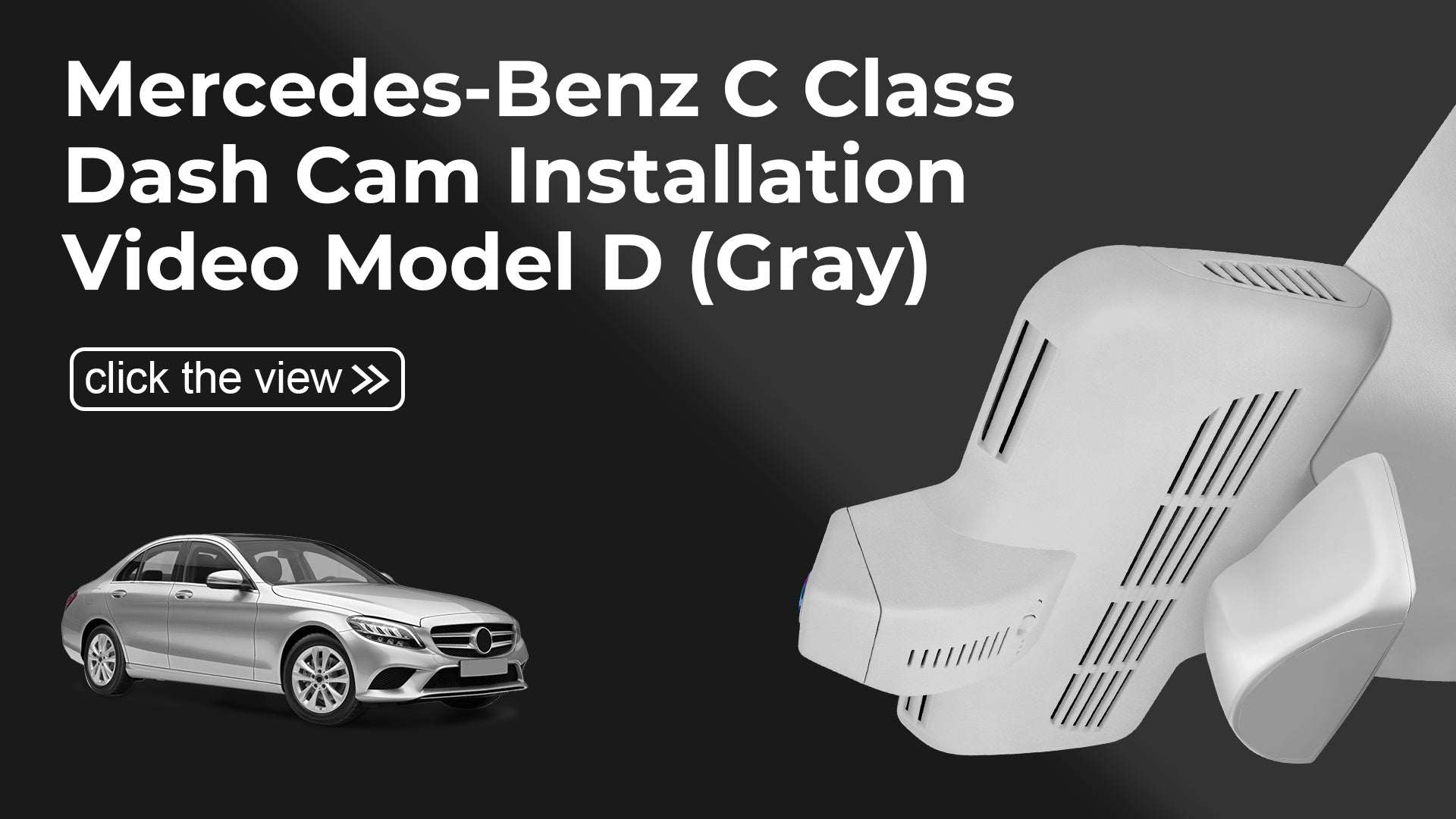 Load video: Mangoal Front 4K &amp; Rear 2K HDR Dash Cam, Dual STARVIS 2, for Mercedes-Benz C-Class Gen4 W/S/C/A 205 2015-2021(Model D Gray)