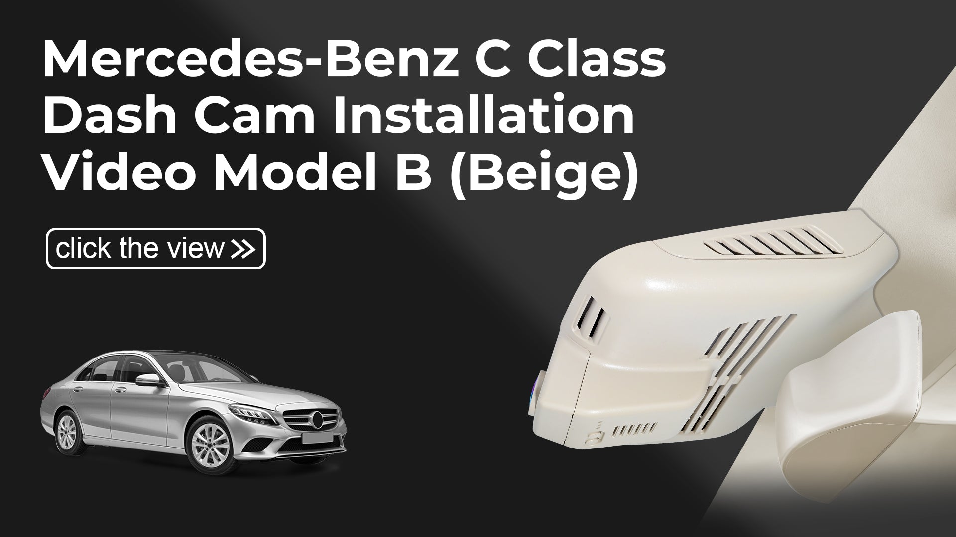 Charger la vidéo : Mangoal Front 4K &amp; Rear 2K HDR Dash Cam, Dual STARVIS 2, for Mercedes-Benz C-Class Gen4 W/S/C/A 205 2015-2021(Model B Beige)