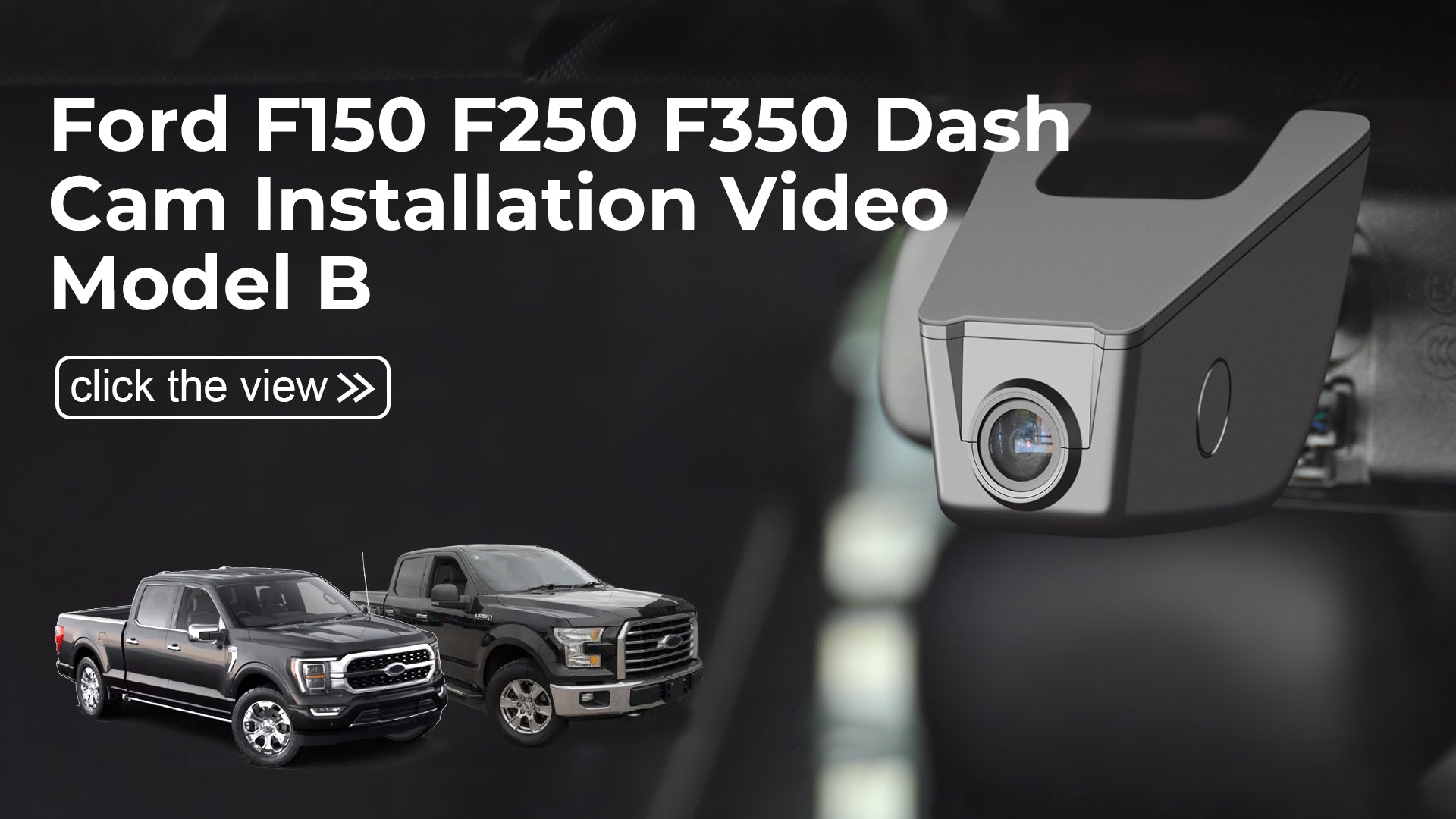 Charger la vidéo : Mangoal Front 4K HDR Dash Cam STARVIS 2 for Ford F150, F250/F350 Super Duty (Model B)