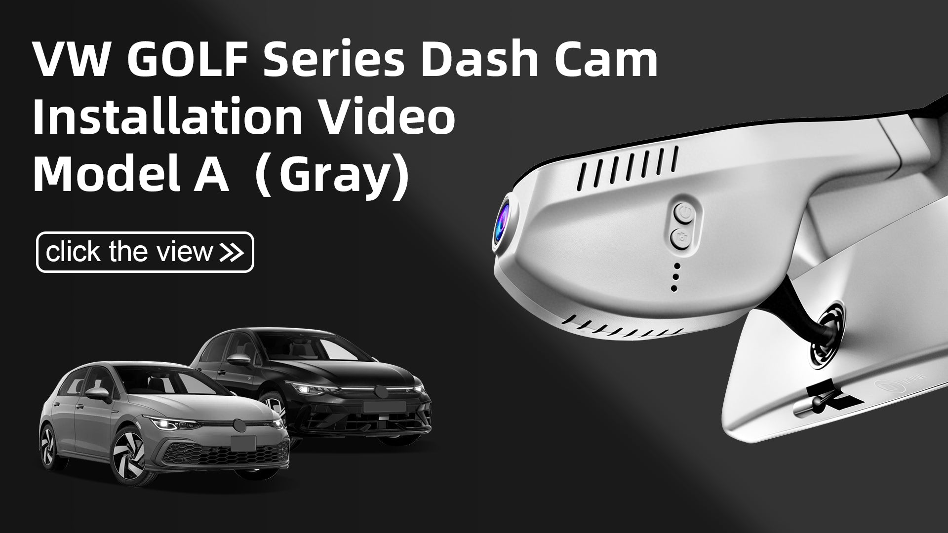 Load video: Mangoal Front 4K HDR Dash Cam STARVIS 2 for Volkswagen Golf &amp; Golf GTI &amp; Golf R MK 7/7.5/8 2015-2025 (Model A Gray)