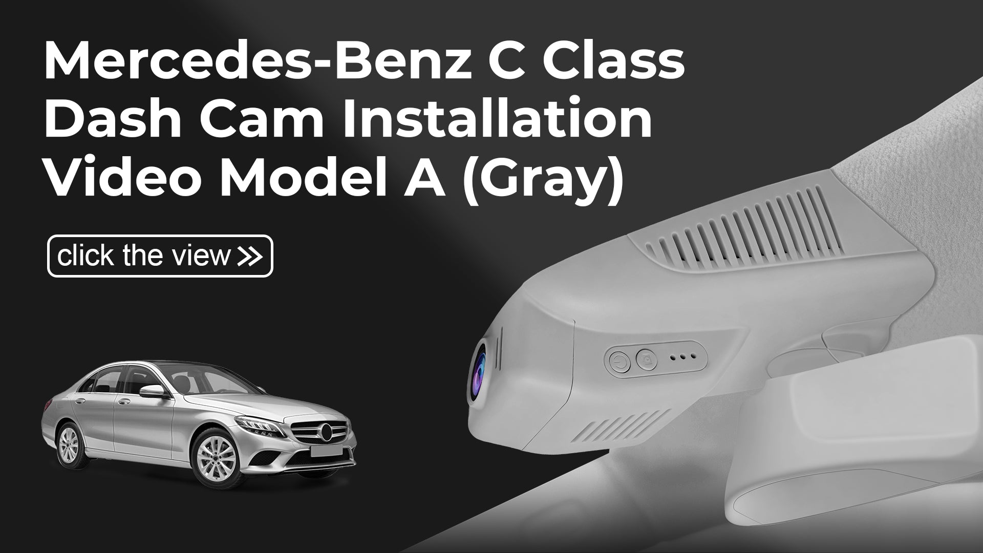 Load video: Mangoal Front 4K &amp; Rear 2K HDR Dash Cam, Dual STARVIS 2, for Mercedes-Benz C-Class Gen4 W/S/C/A 205 2015-2021(Model A Gray)