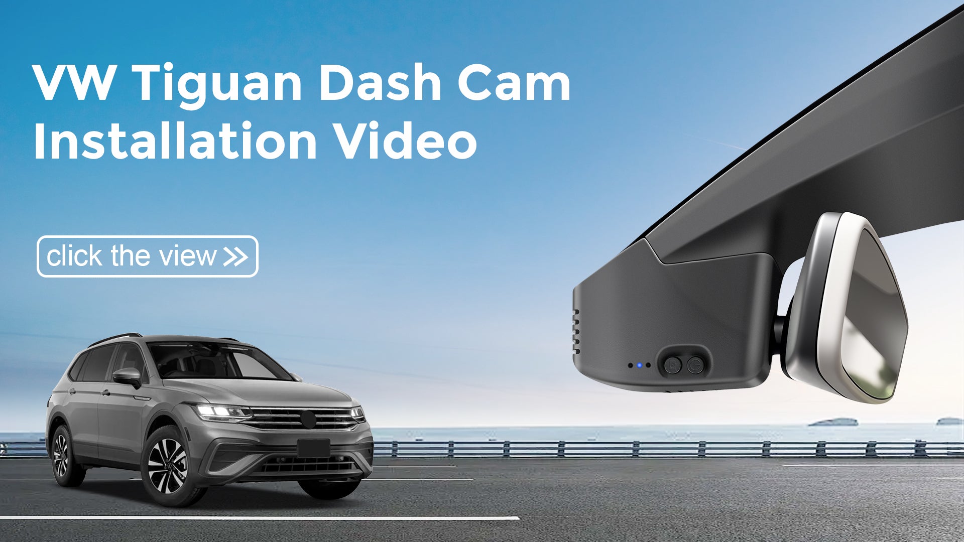 Charger la vidéo : Mangoal Front 4K HDR Dash Cam STARVIS 2 for Volkswagen Tiguan 2018-2024 Gen2 AD/BW (Model B Black)