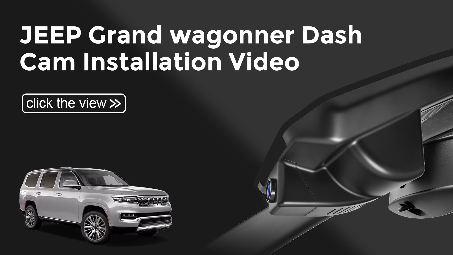 Load video: Mangoal Front 4K &amp; Rear 2K HDR Dash Cam, Dual STARVIS 2 for Jeep Grand Wagoneer &amp; Grand Wagoneer L 2022-2026