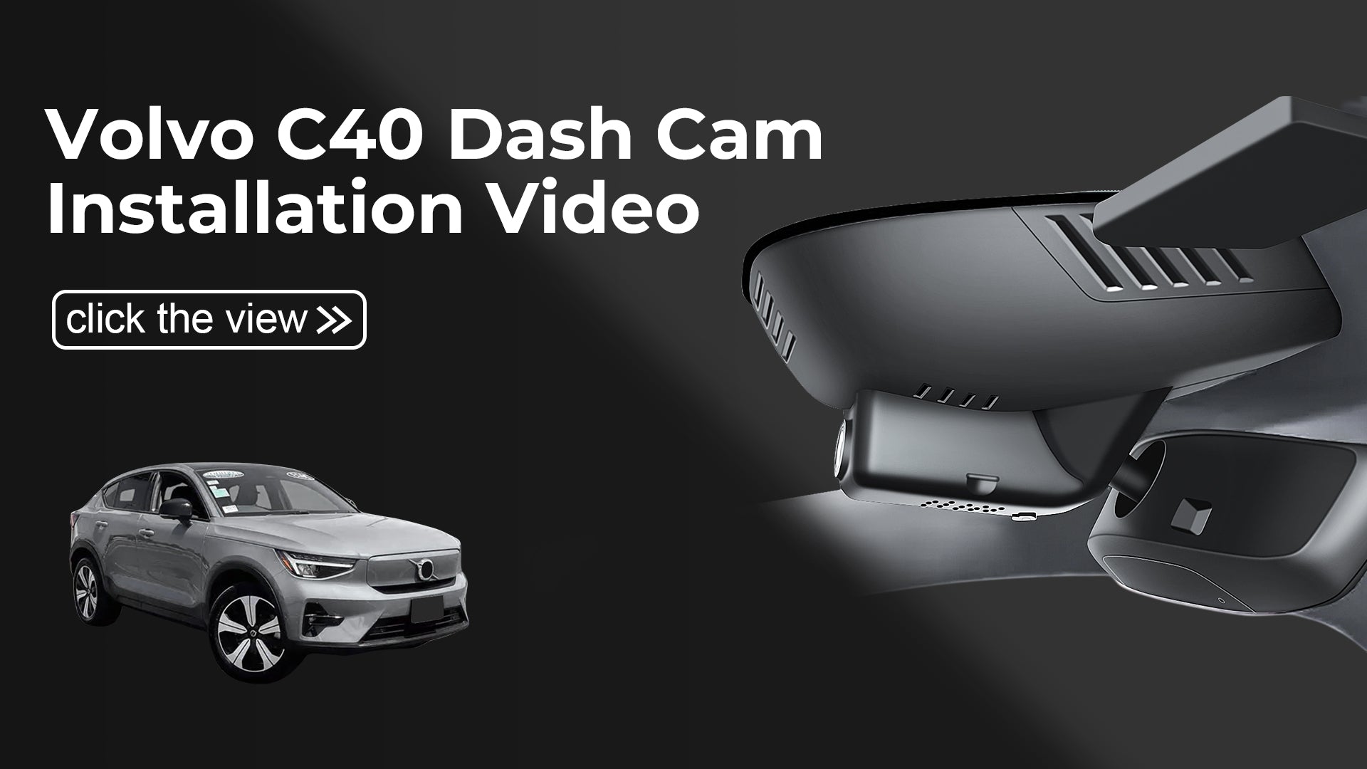 Charger la vidéo : Mangoal Front 4K HDR Dash Cam STARVIS 2 for Volvo C40 2022-2024