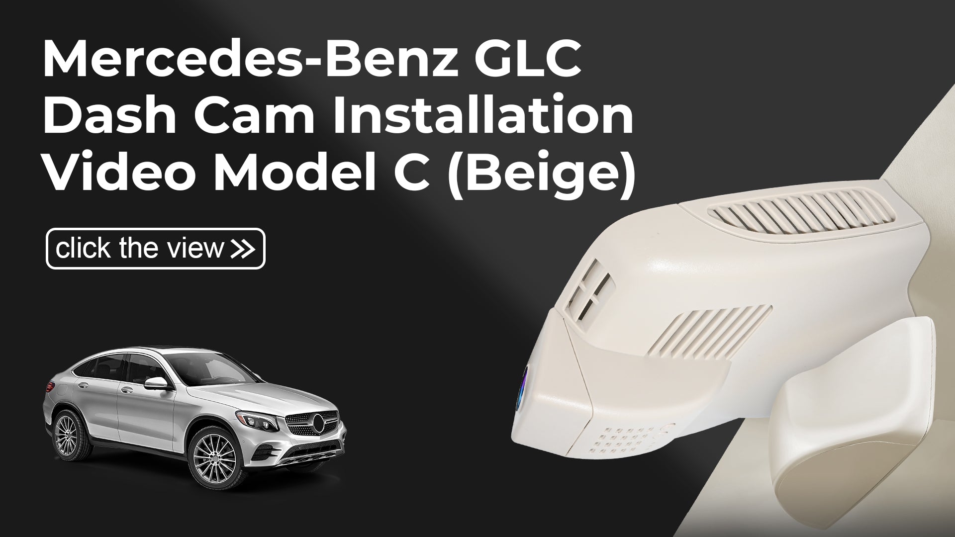 Load video: Mangoal Front 4K HDR Dash Cam STARVIS 2 for Mercedes-Benz GLC Gen1 X253/C253 2016-2020(Model C Beige)