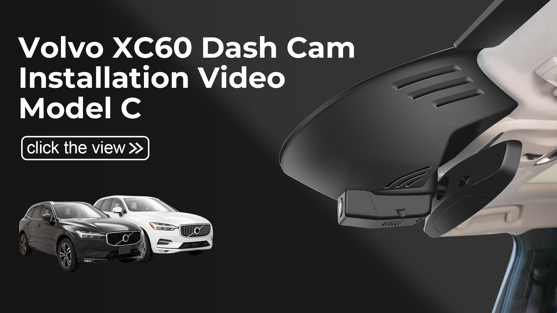 Load video: Mangoal Front 4K &amp; Rear 2K HDR Dash Cam, Dual STARVIS 2, for Volvo XC60 2018-2021(Model C)