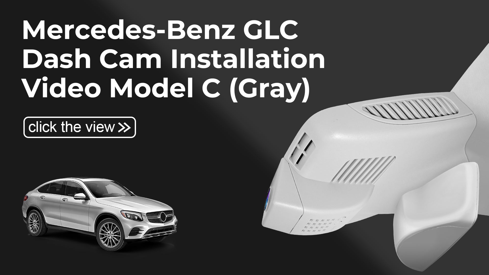 Load video: Mangoal Front 4K &amp; Rear 2K HDR Dash Cam, Dual STARVIS 2, for Mercedes-Benz GLC Gen1 X253/C253 2016-2020(Model C Gray)