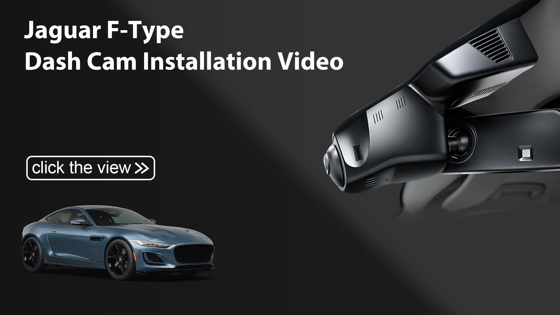 Load video: Mangoal Front 4K &amp; Rear 2K HDR Dash Cam, Dual STARVIS 2 for Jaguar F-Type X152 2018-2024
