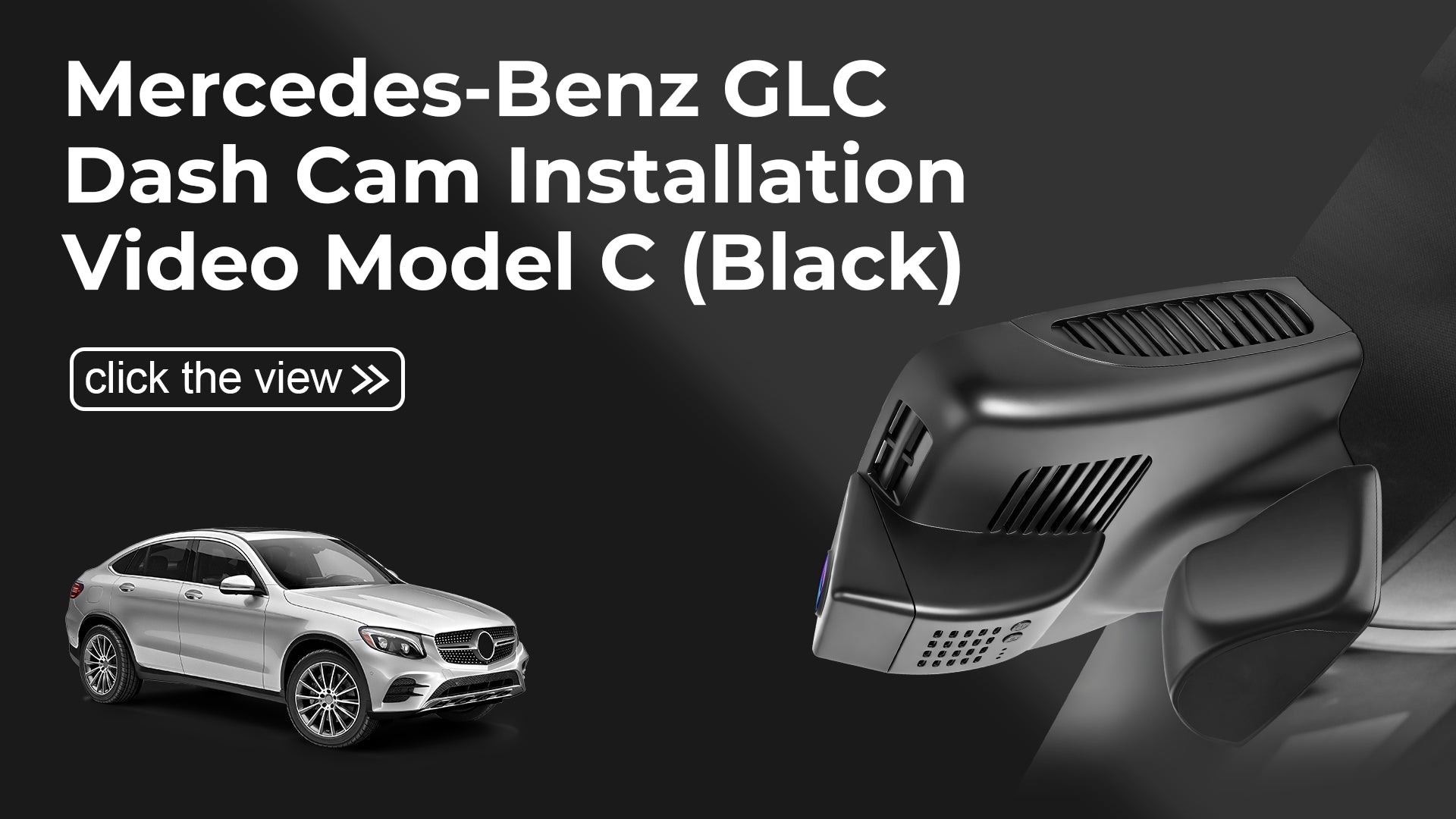 Load video: Mangoal Front 4K HDR Dash Cam STARVIS 2 for Mercedes-Benz GLC Gen1 X253/C253 2016-2020(Model C Black)