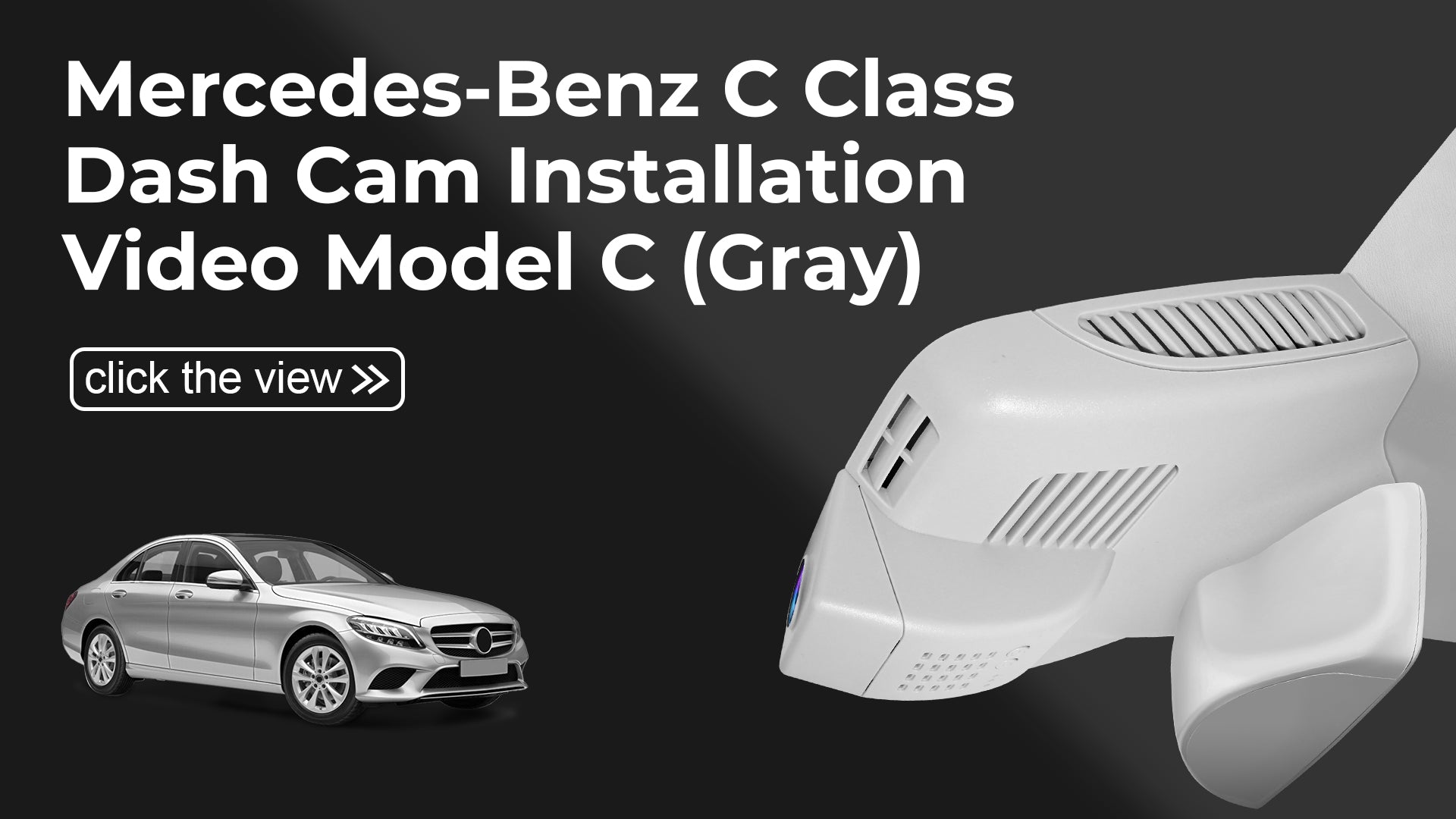 Load video: Mangoal Front 4K &amp; Rear 2K HDR Dash Cam, Dual STARVIS 2, for Mercedes-Benz C-Class Gen4 W/S/C/A 205 2015-2021(Model C Gray)