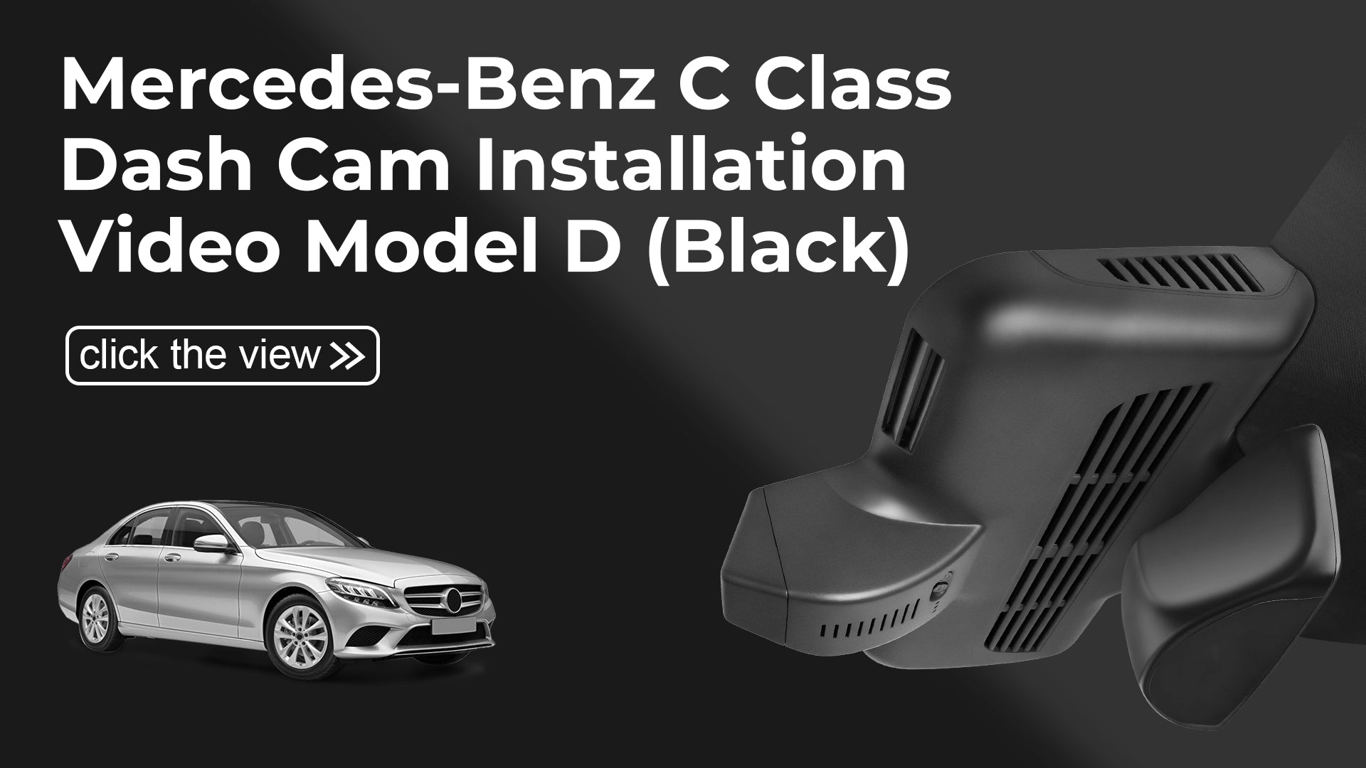 Load video: Mangoal Front 4K &amp; Rear 2K HDR Dash Cam, Dual STARVIS 2, for Mercedes-Benz C-Class Gen4 W/S/C/A 205 2015-2021(Model D Black)