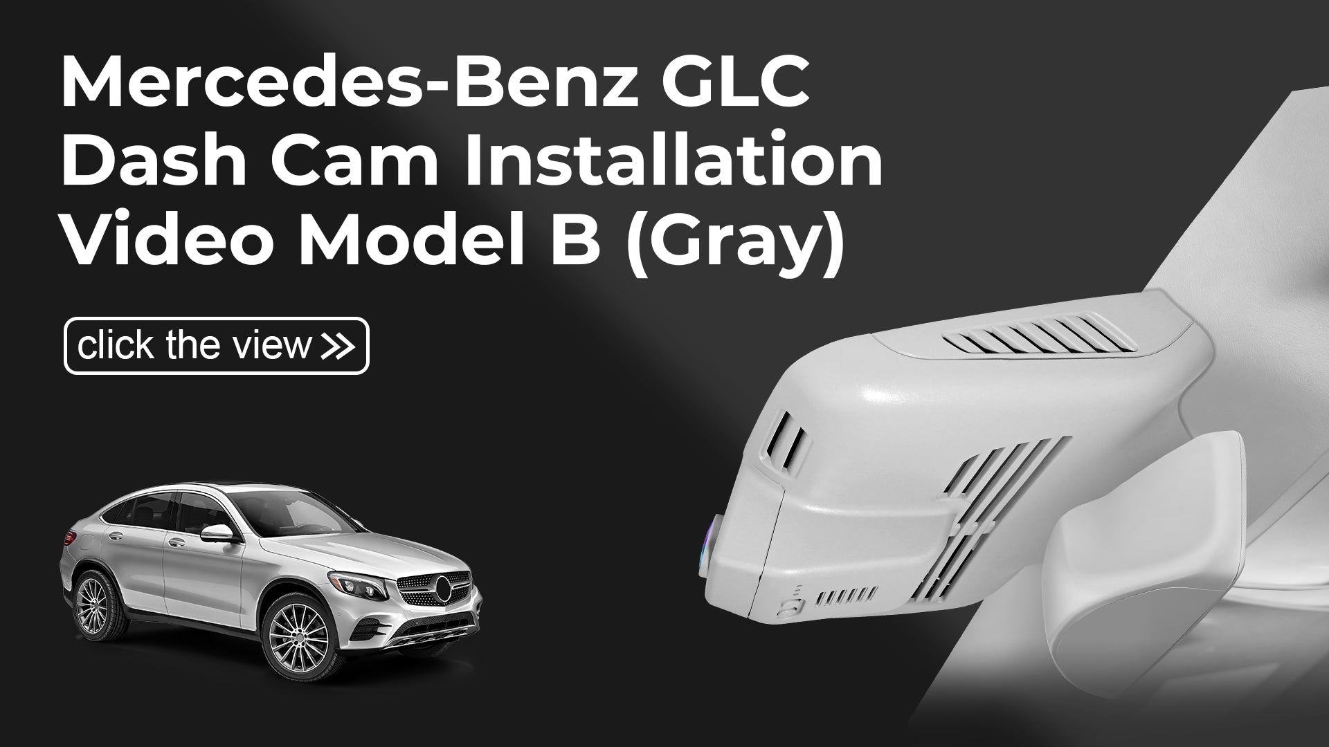 Load video: Mangoal Front 4K HDR Dash Cam STARVIS 2 for Mercedes-Benz GLC Gen1 X253/C253 2016-2020(Model B Gray)