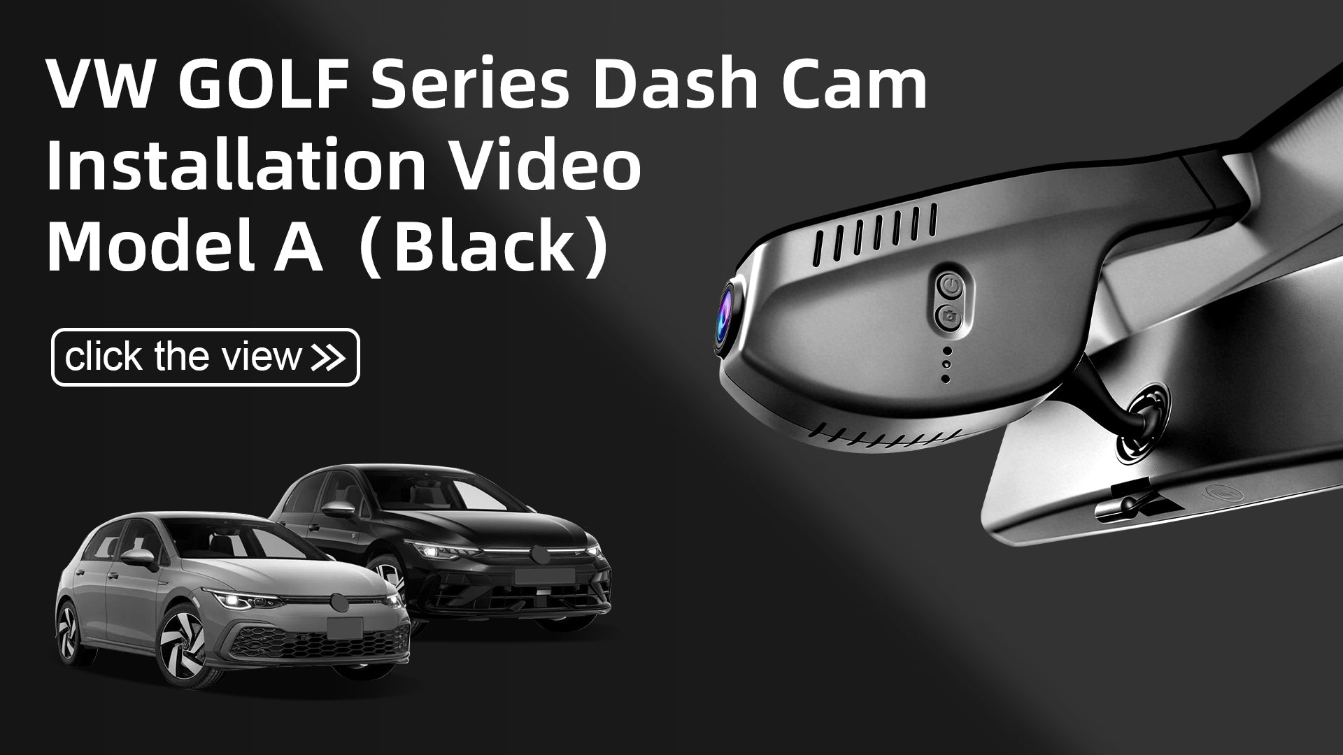Load video: Mangoal Front 4K &amp; Rear 2K HDR Dash Cam, Dual STARVIS 2, for Volkswagen Golf &amp; Golf GTI &amp; Golf R MK 7/7.5/8 2015-2025 (Model A Black)