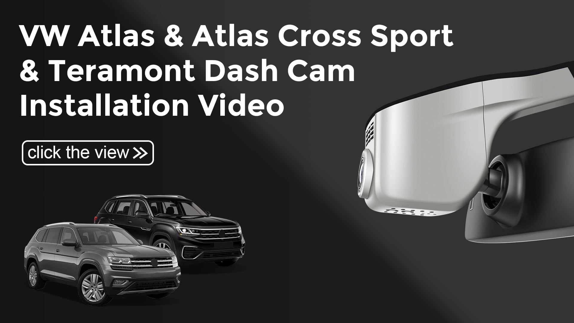Charger la vidéo : Mangoal Front 4K &amp; Rear 2K HDR Dash Cam, Dual STARVIS 2, for Volkswagen Atlas 2018-2026 &amp; Atlas Cross Sport 2020-2026 (Model A Gray)
