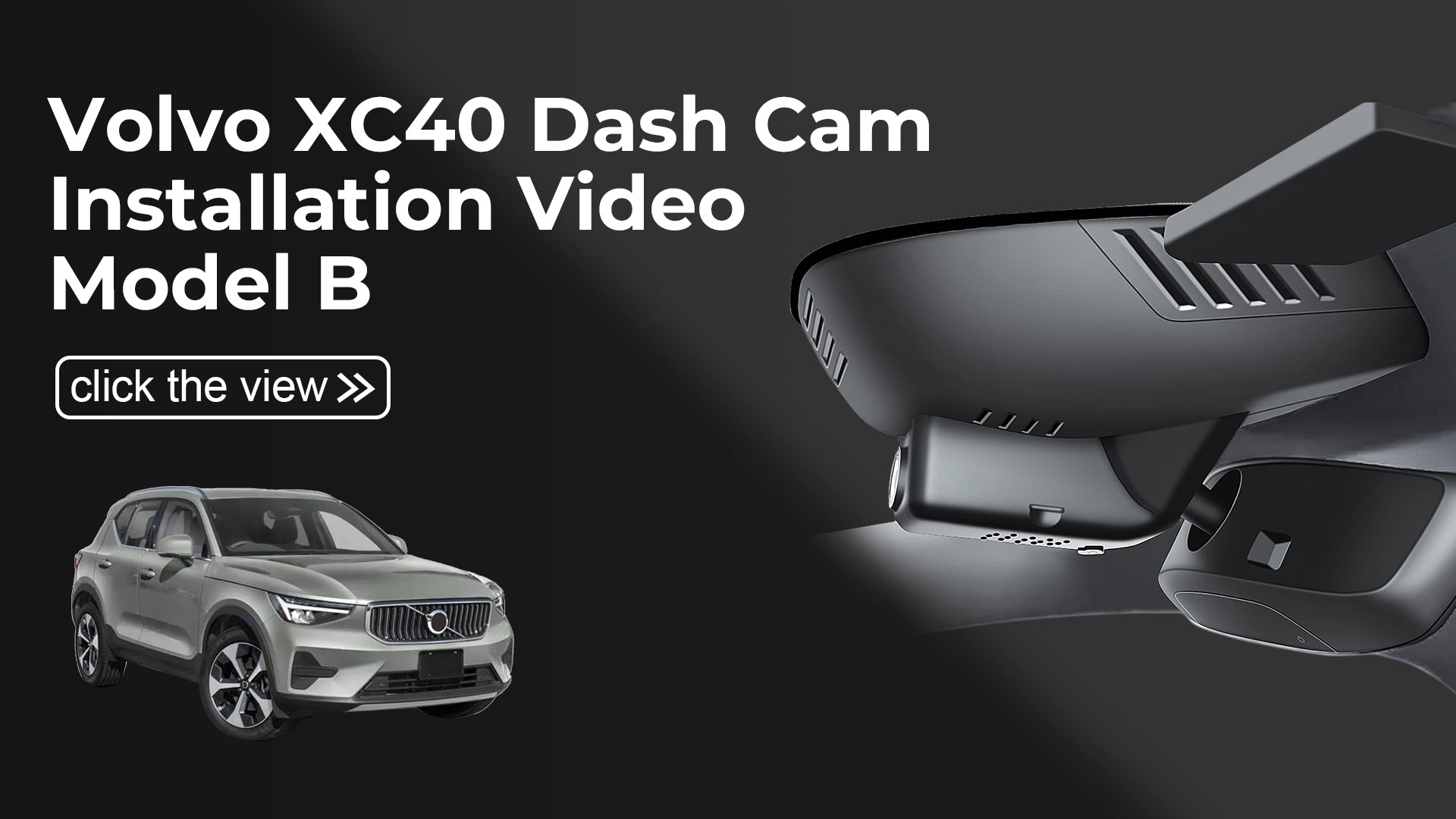 Load video: Mangoal Front 4K HDR Dash Cam STARVIS 2 for Volvo XC40 2023-2026 &amp; XC40 Recharge 2021-2024 (Model B)