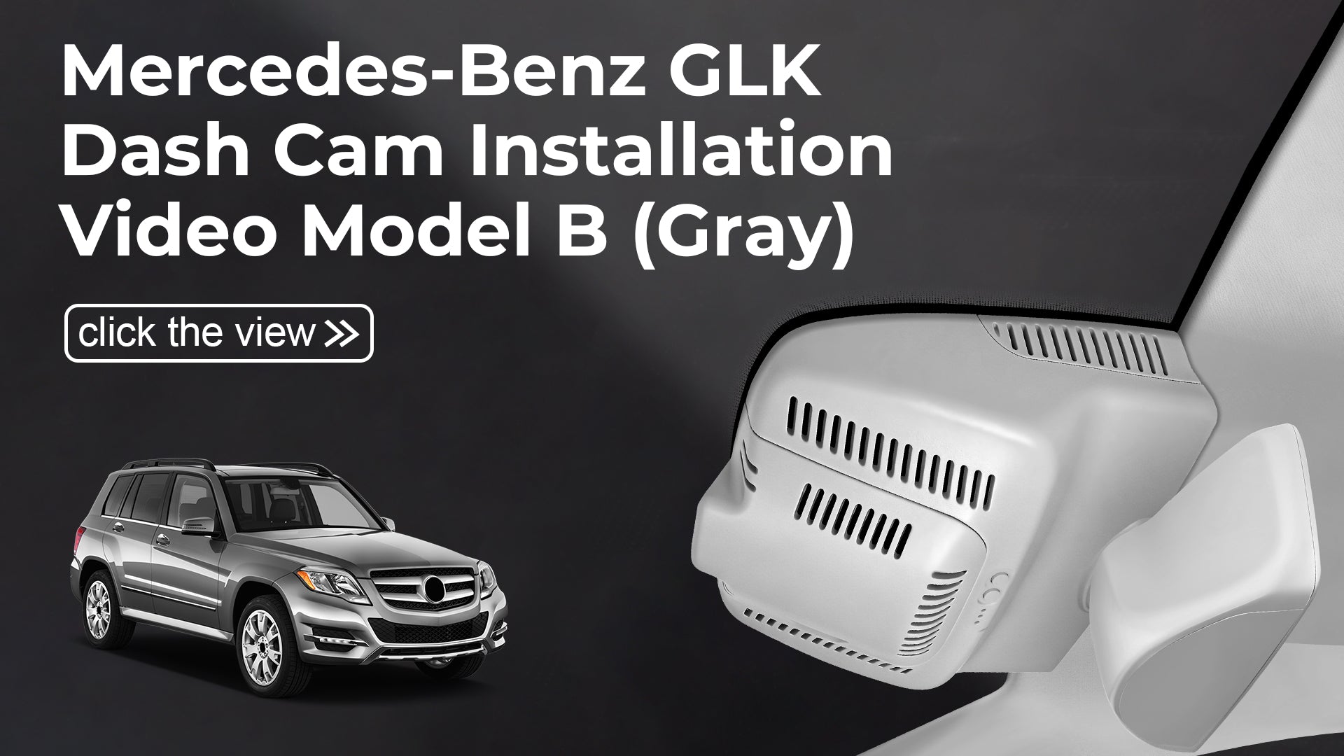 Charger la vidéo : Mangoal Front 4K HDR Dash Cam STARVIS 2 for Mercedes-Benz GLK X204 2010-2015(Model B Gray)