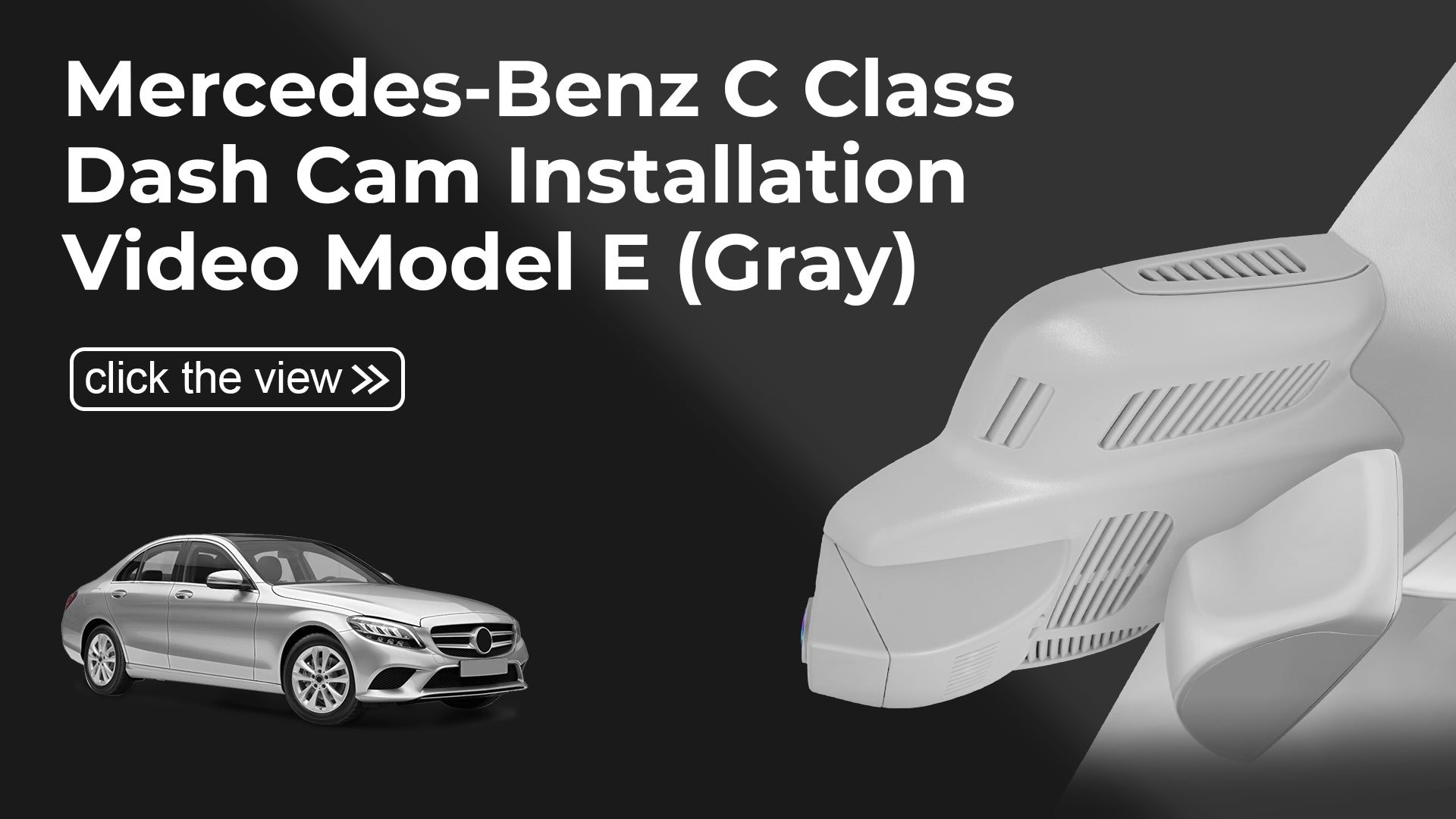 Load video: Mangoal Front 4K HDR Dash Cam STARVIS 2 for Mercedes-Benz C-Class Gen4 W/S/C/A 205 2015-2021(Model E Gray)