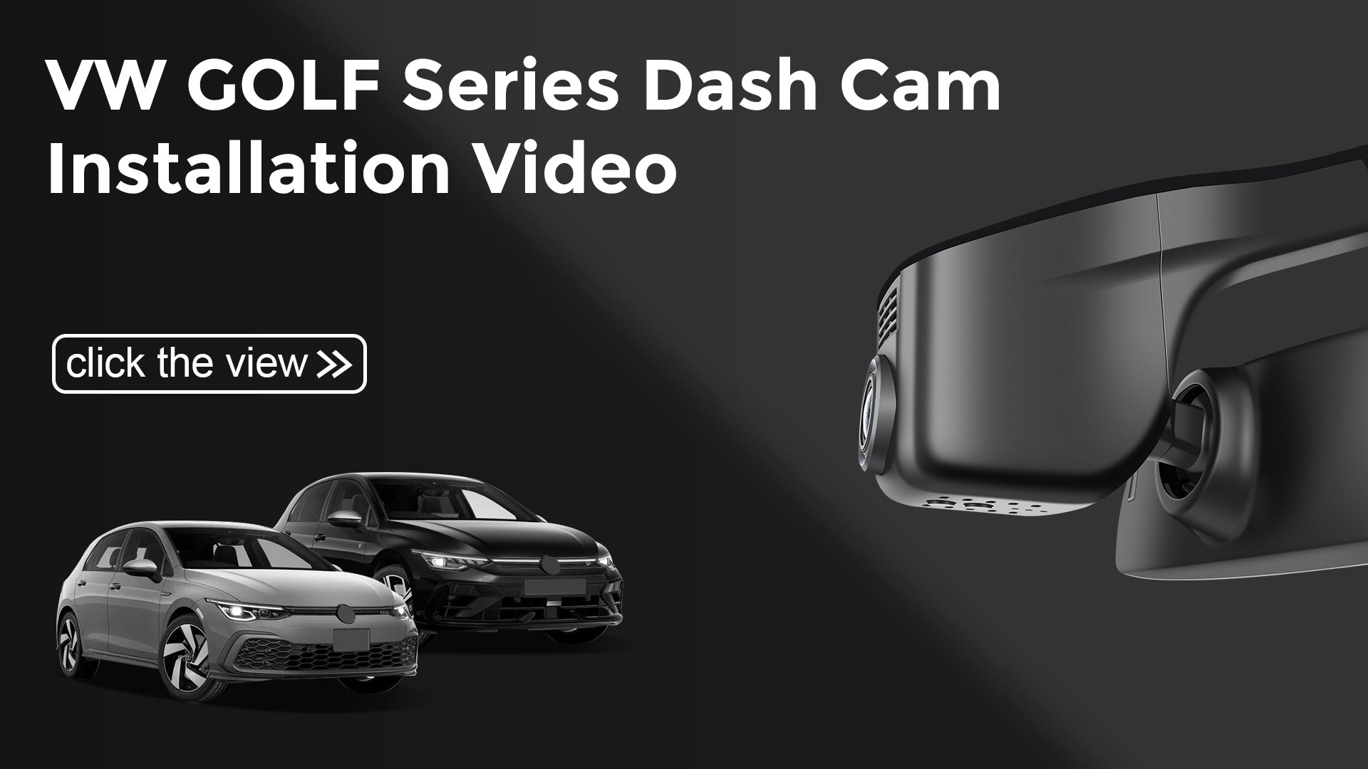 Load video: Mangoal Front 4K &amp; Rear 2K HDR Dash Cam, Dual STARVIS 2, for Volkswagen Golf &amp; Golf GTI &amp; Golf R MK 7/7.5/8 2015-2025 (Model B Black)