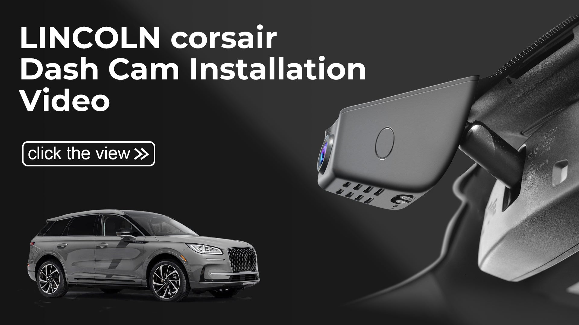 Charger la vidéo : Mangoal Front 4K &amp; Rear 2K HDR Dash Cam, Dual STARVIS 2, for Lincoln Corsair 2023-2026