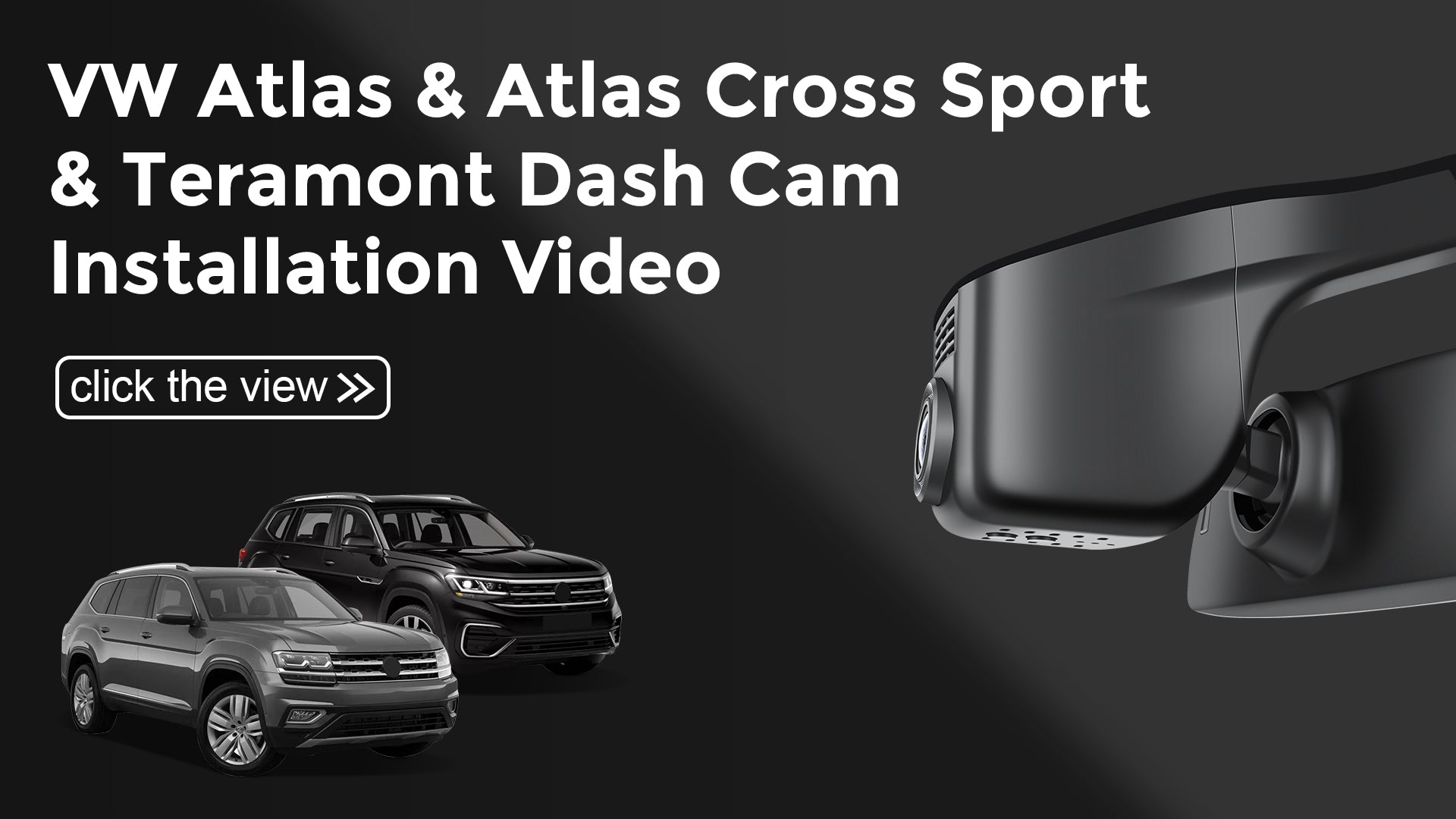 Charger la vidéo : Mangoal Front 4K &amp; Rear 2K HDR Dash Cam, Dual STARVIS 2, for Volkswagen Atlas 2018-2026 &amp; Atlas Cross Sport 2020-2026 (Model A Black)