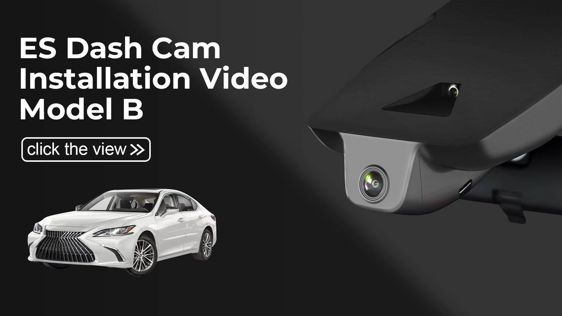 Load video: Mangoal Front 4K HDR Dash Cam STARVIS 2 for Lexus ES 2019-2025 (Model B)
