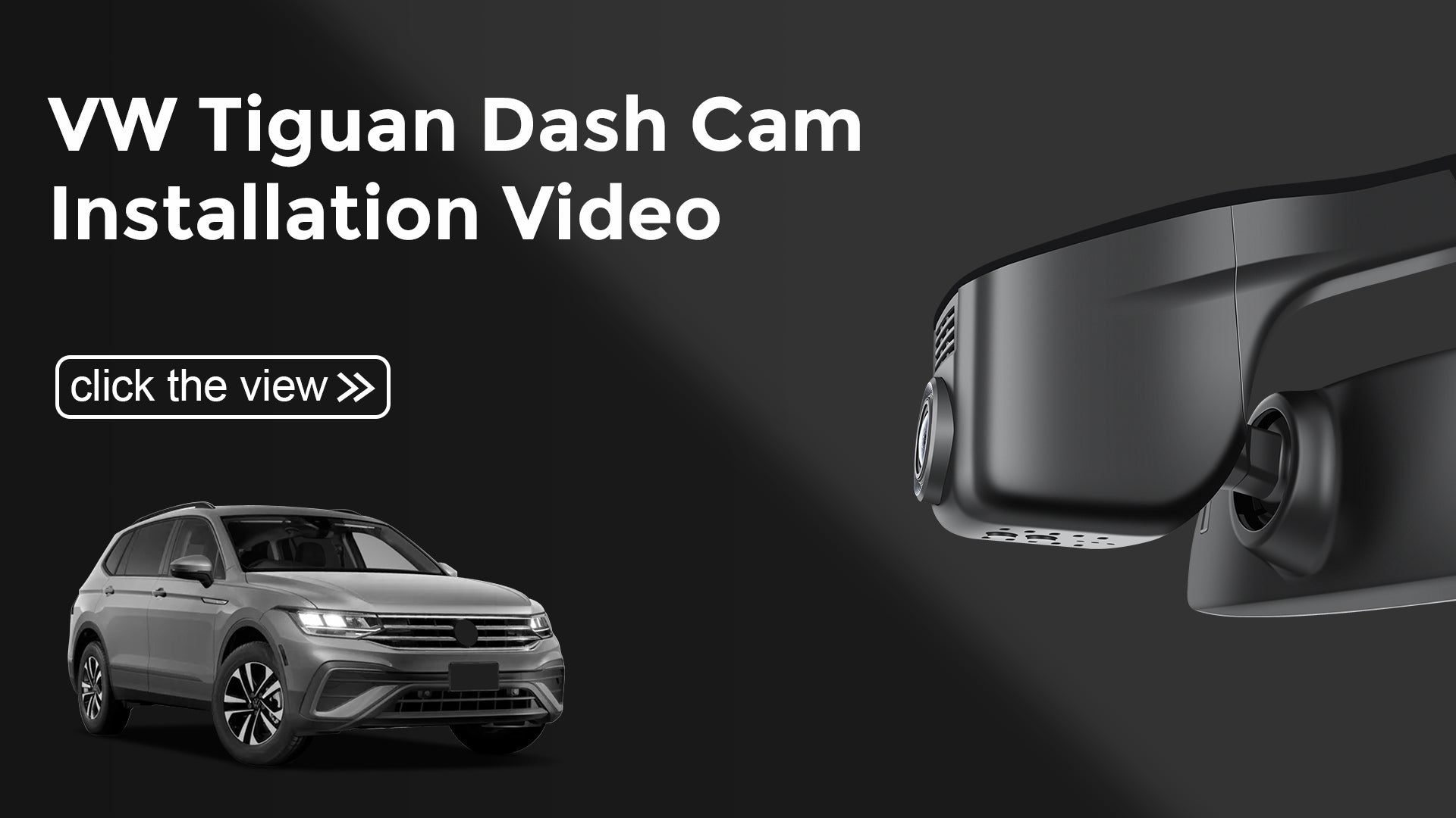 Load video: Mangoal Front 4K &amp; Rear 2K HDR Dash Cam, Dual STARVIS 2, for Volkswagen Tiguan 2018-2024 Gen2 AD/BW (Model A Black)