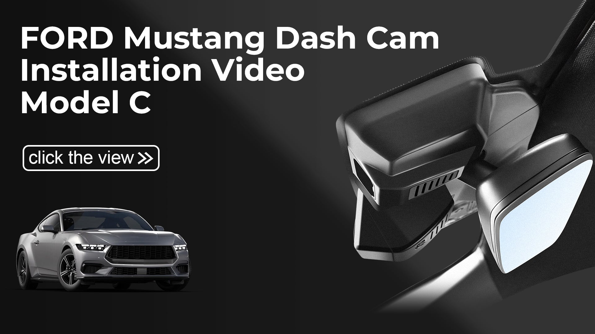 Charger la vidéo : Mangoal Front 4K &amp; Rear 2K HDR Dash Cam, Dual STARVIS 2, for Ford Mustang Gen7 2024-2026(Model C)