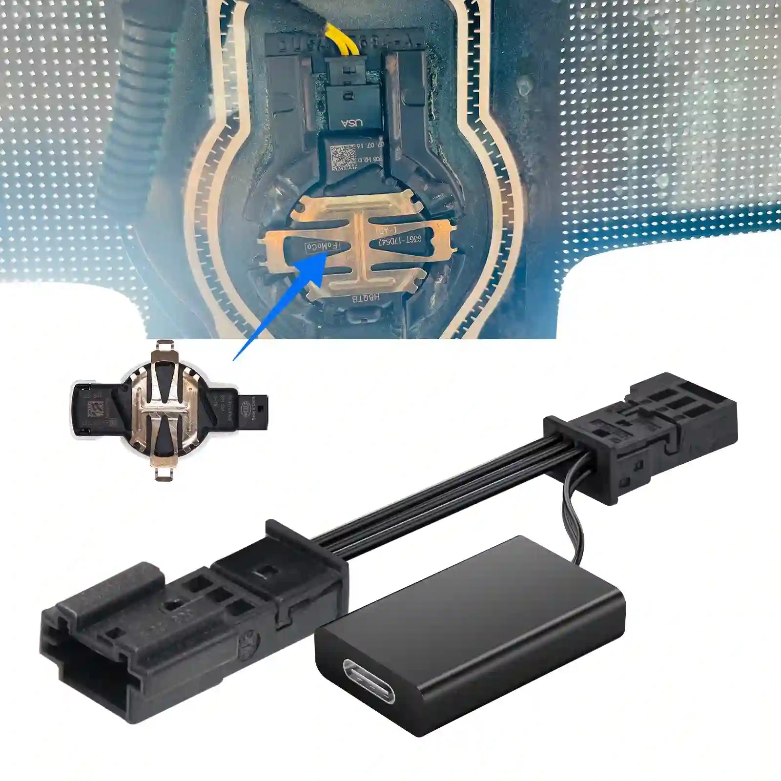 power dash cam wired for rear camera 